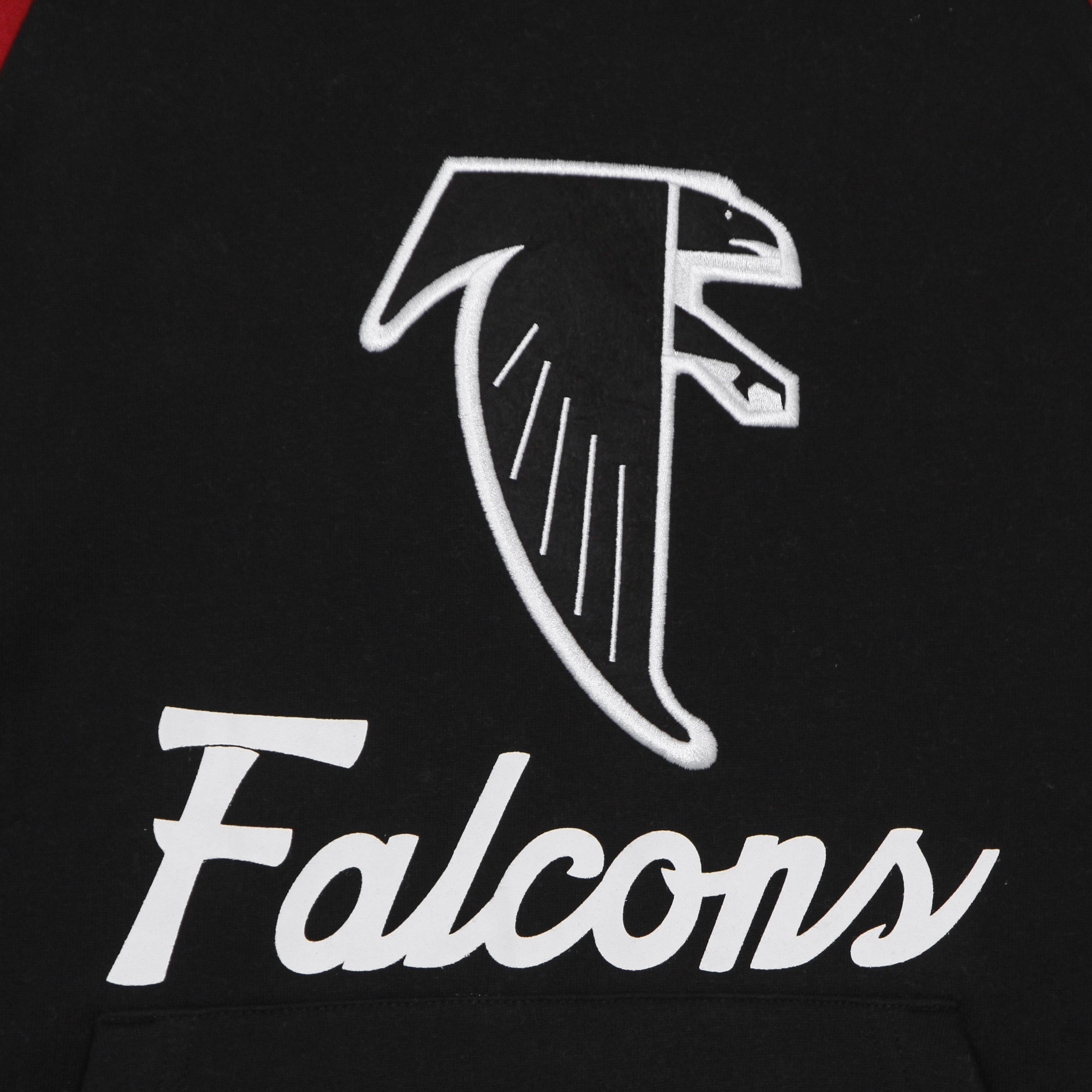 Mitchell & Ness, Felpa Cappuccio Manica Corta Uomo Nfl Fleece Hoodie Atlfal, 