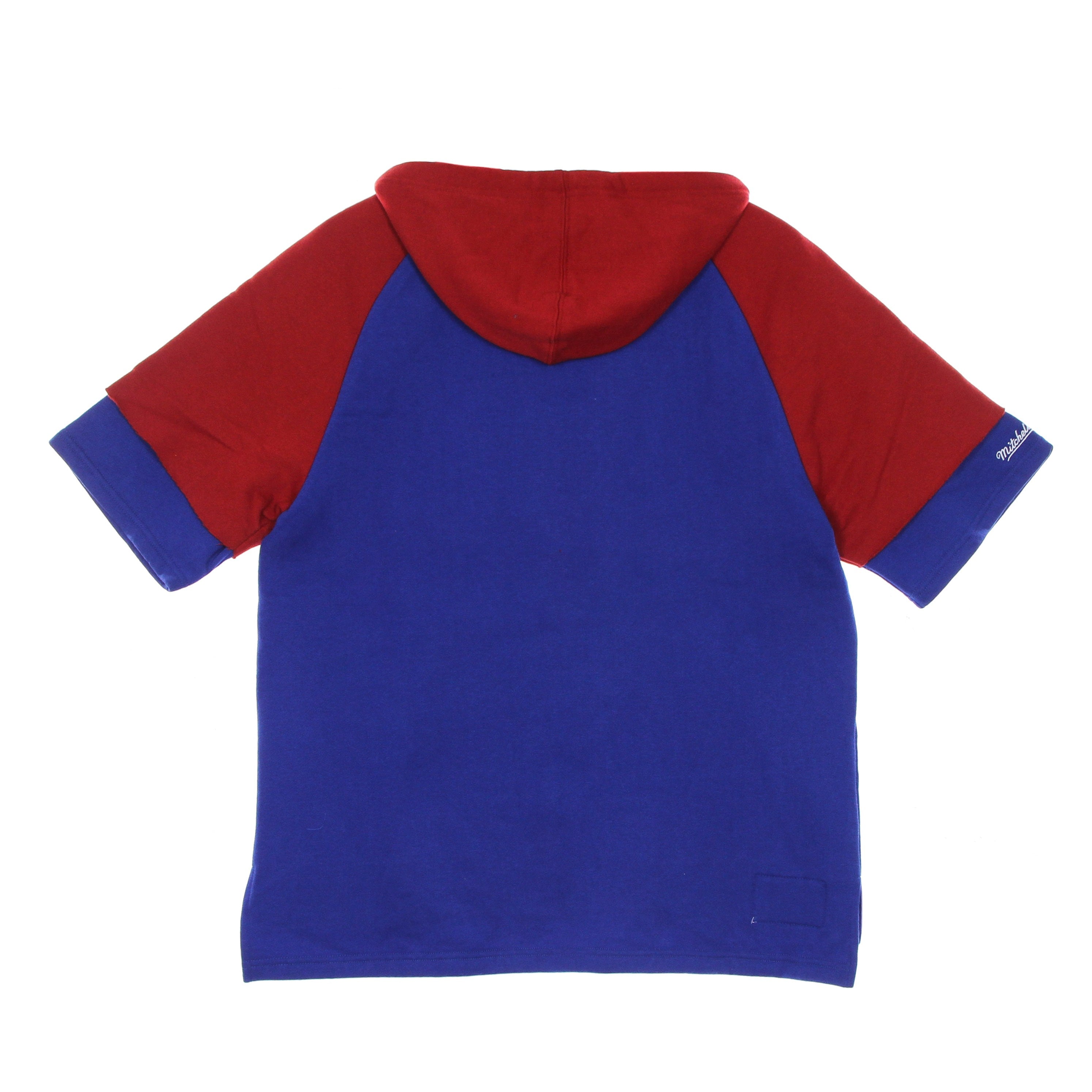 Mitchell & Ness, Felpa Cappuccio Manica Corta Uomo Nfl Fleece Hoodie Bufbil, Royal