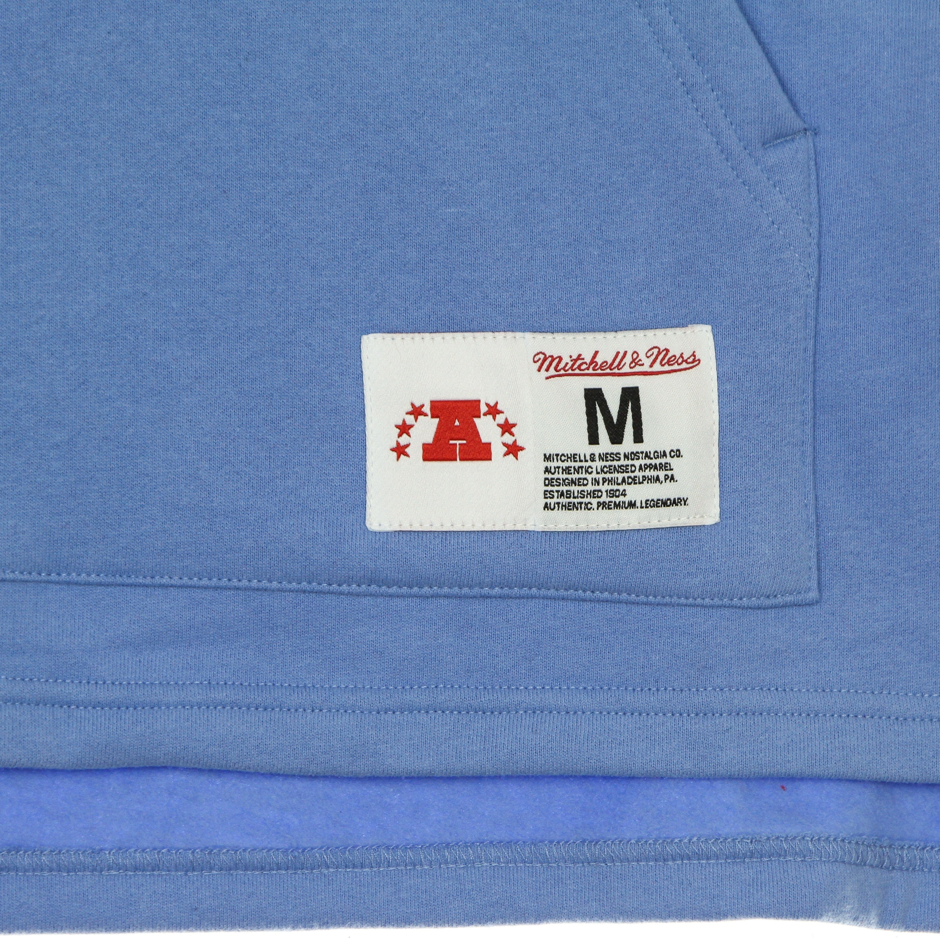 Mitchell & Ness, Felpa Cappuccio Manica Corta Uomo Nfl Fleece Hoodie Houoil, 