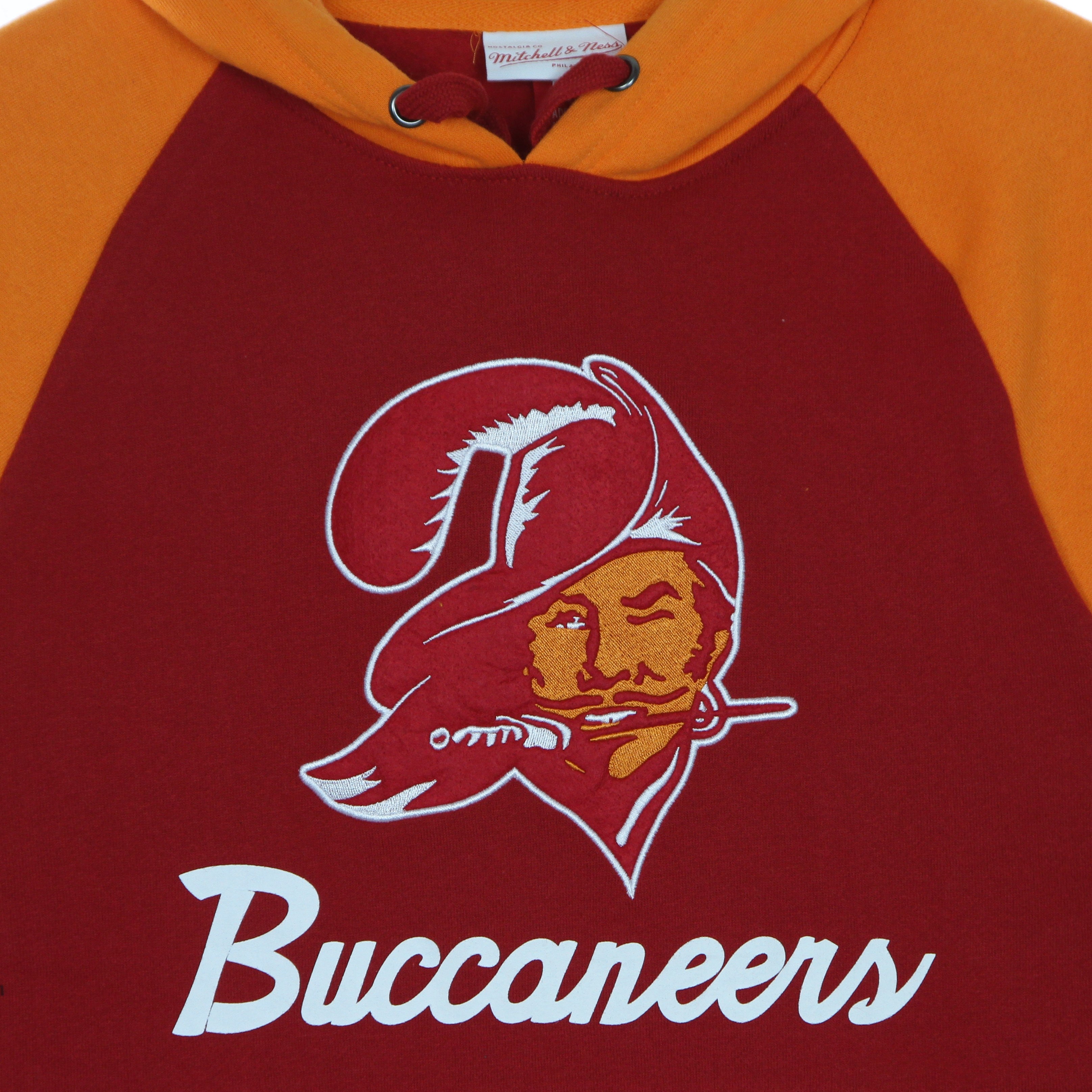 Mitchell & Ness, Felpa Cappuccio Manica Corta Uomo Nfl Fleece Hoodie Tambuc, 