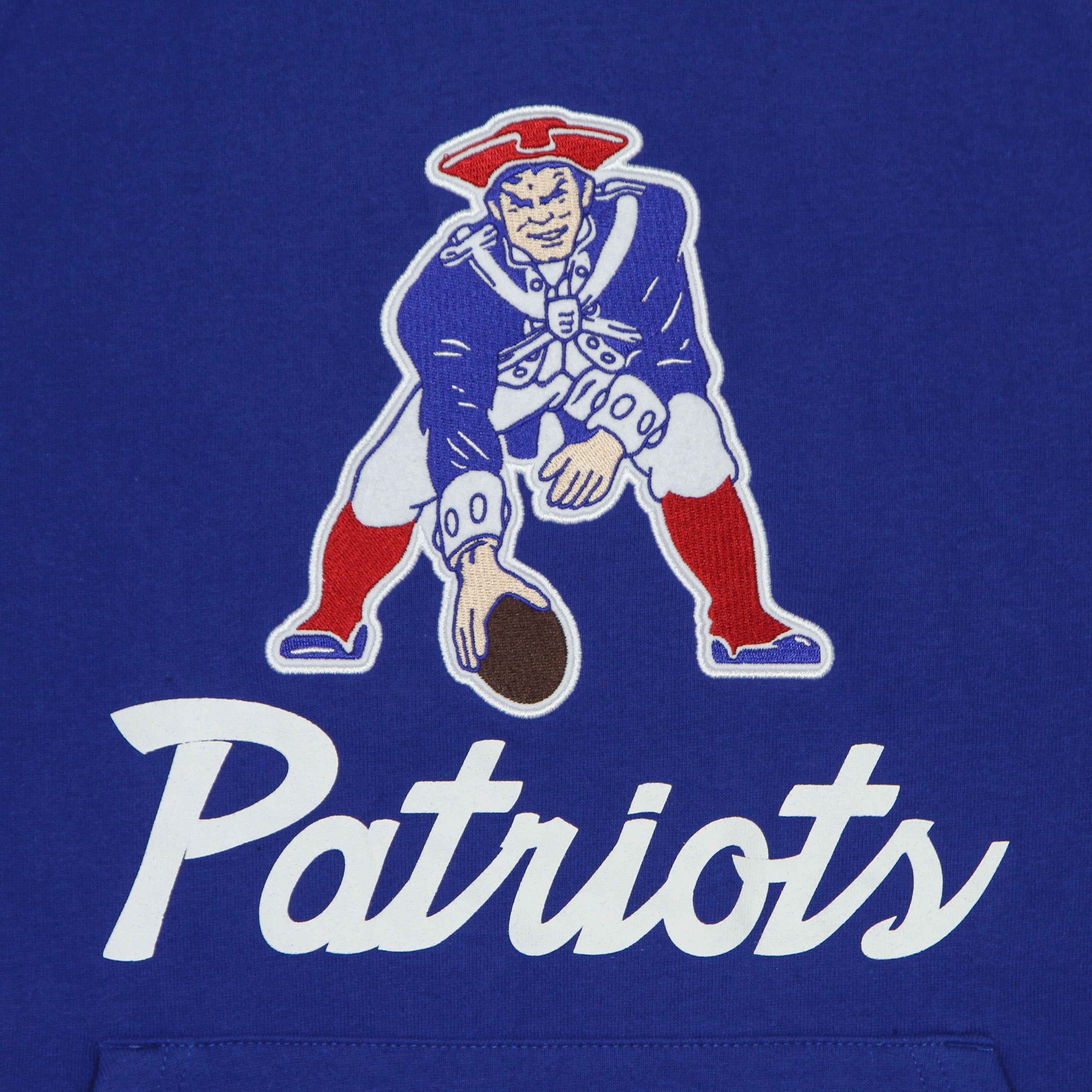 Mitchell & Ness, Felpa Cappuccio Manica Corta Uomo Nfl Fleece Hoodie Neepat, 