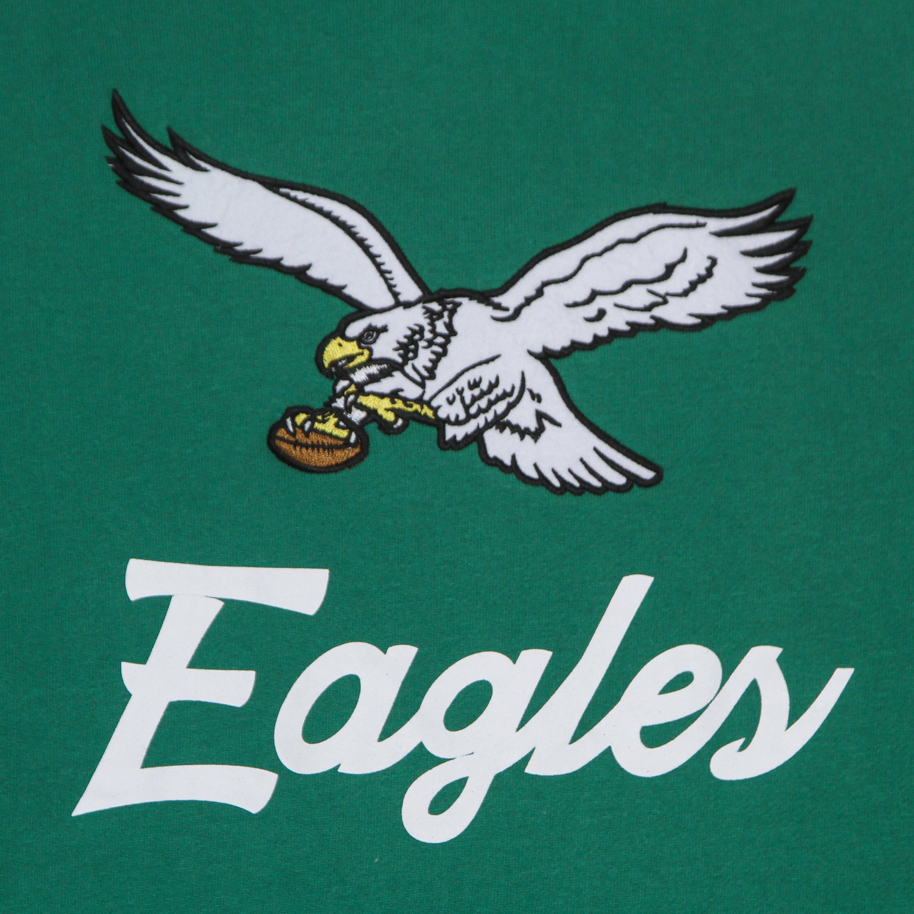 Mitchell & Ness, Felpa Cappuccio Manica Corta Uomo Nfl Fleece Hoodie Phieag, 