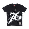 Mitchell & Ness, Maglietta Uomo Nba Big Face 3.0 Tee Hardwood Classics Phi76e, Black
