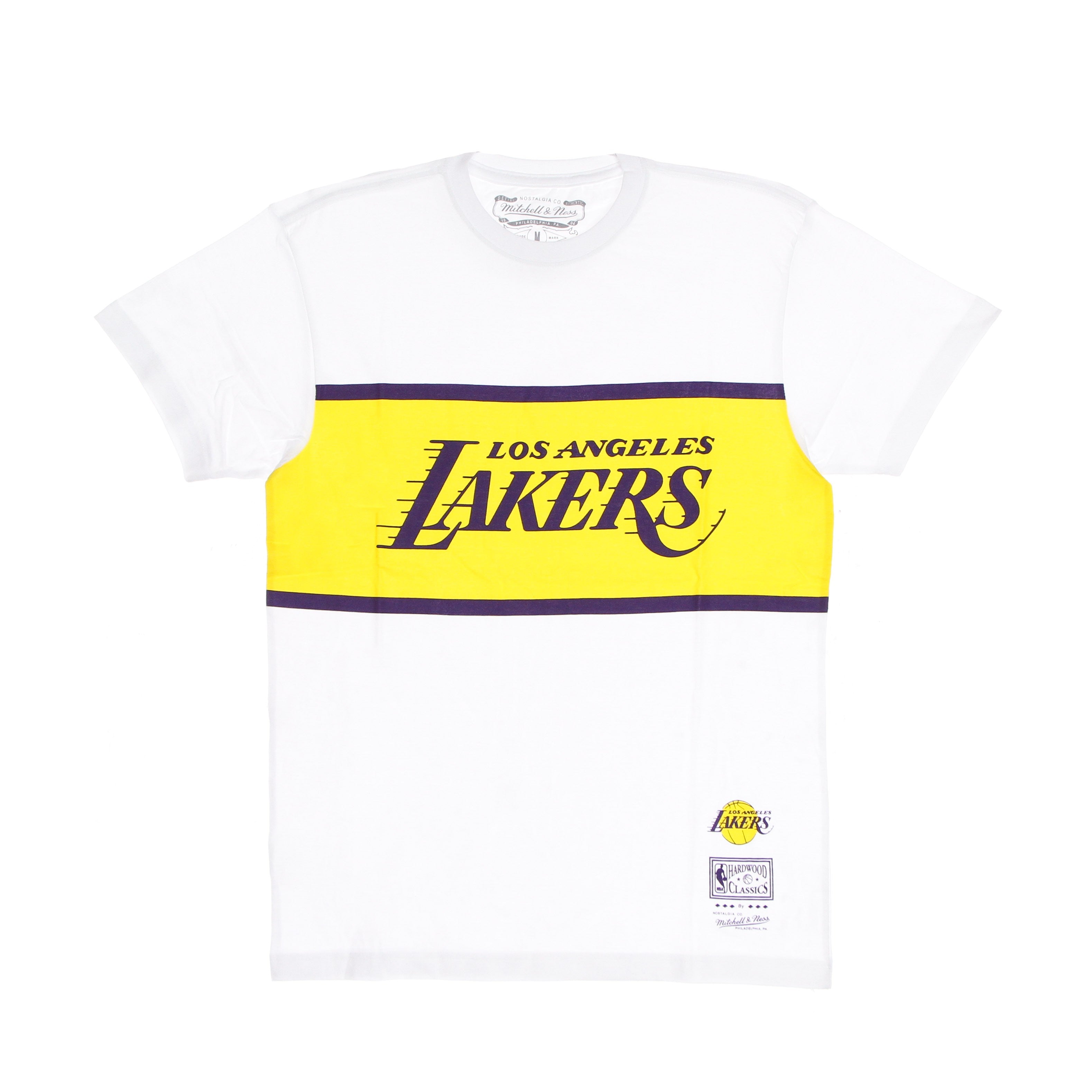 Mitchell & Ness, Maglietta Uomo Nba Block Tee Hardwood Classics Loslak, White