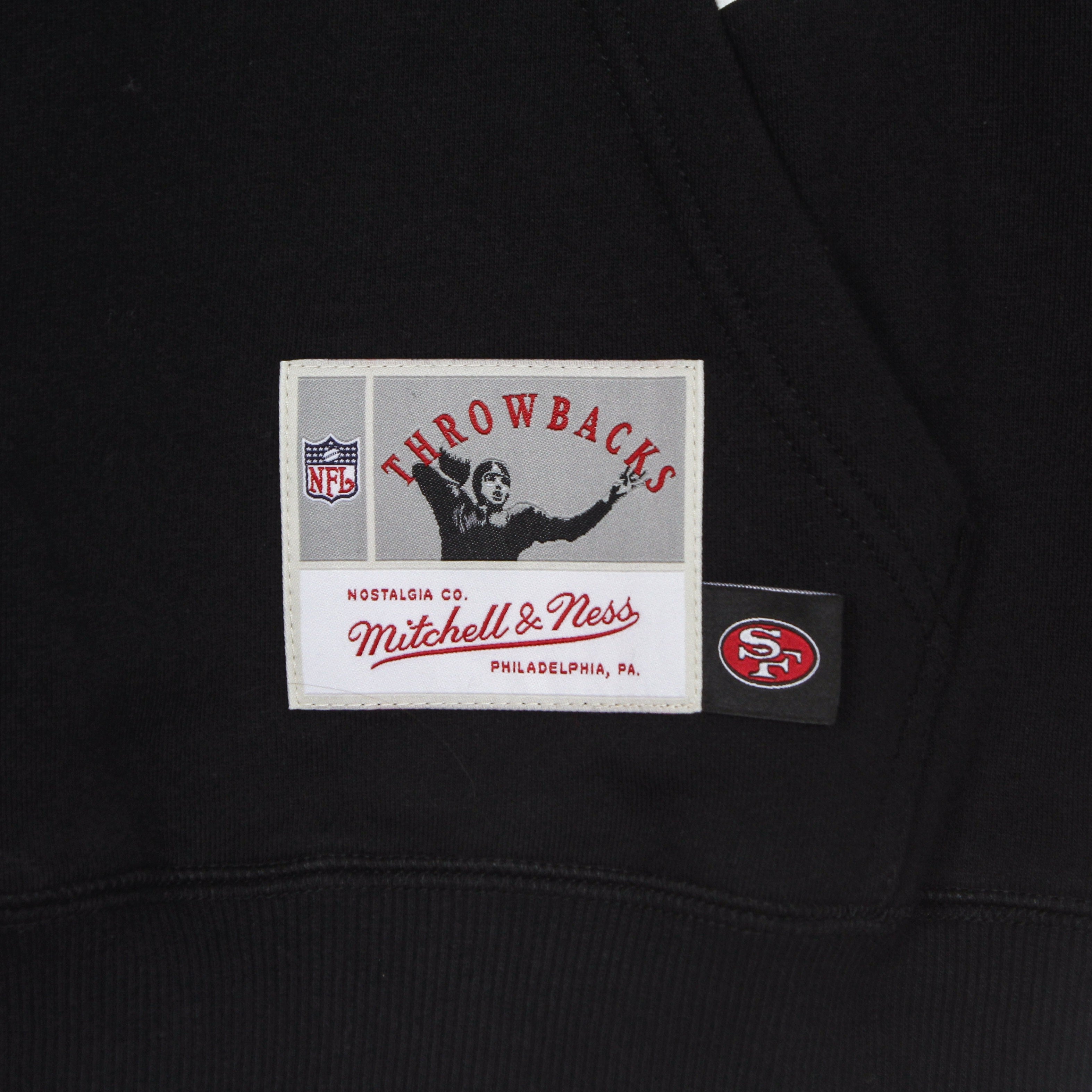 Mitchell & Ness, Felpa Cappuccio Uomo Nfl Big Face 3.0 Hoodie Saf49e, 