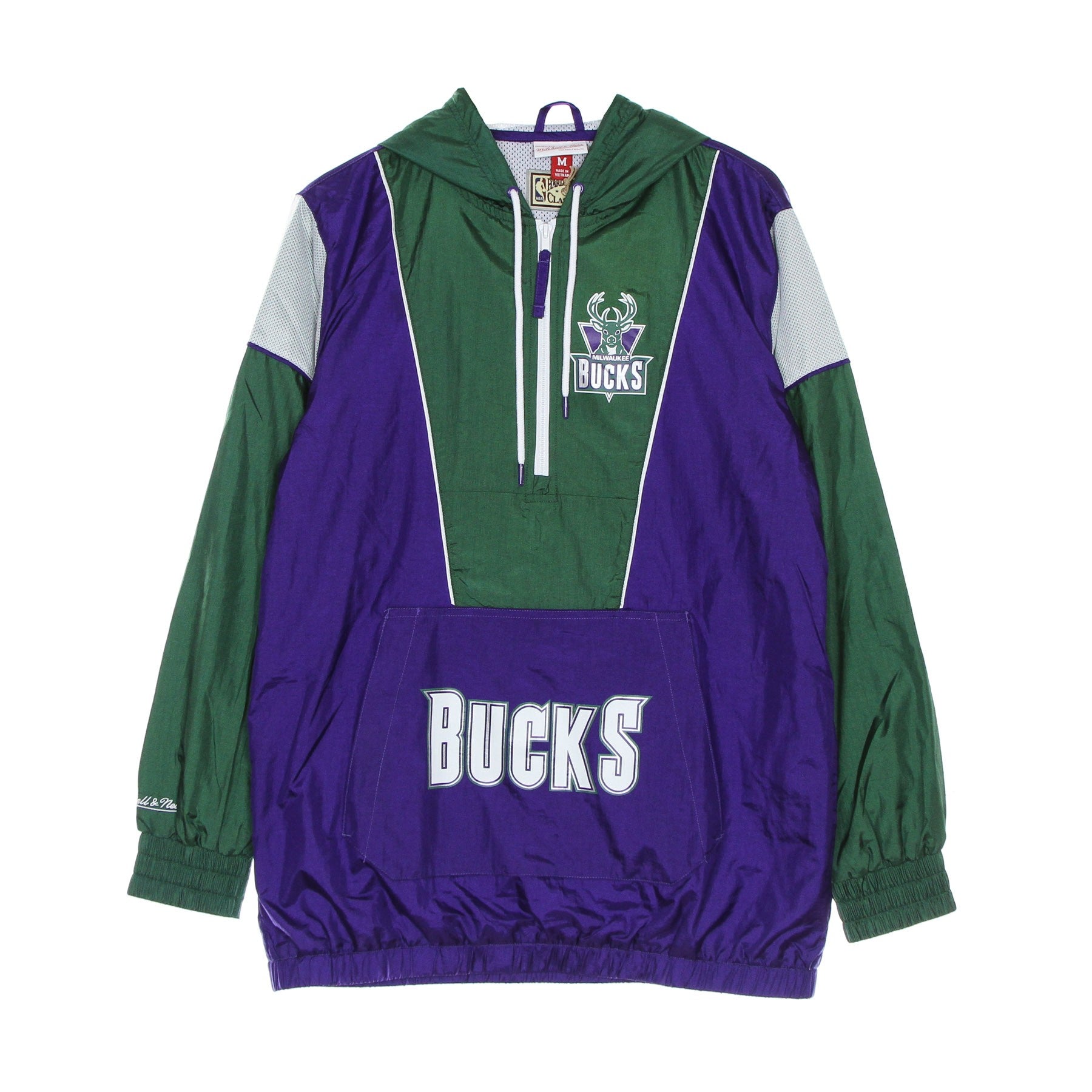 Mitchell & Ness, Giacca A Vento Infilabile Uomo Nba Highlight Reel Windbreaker Hardwood Classics Milbuc, Original Team Colors