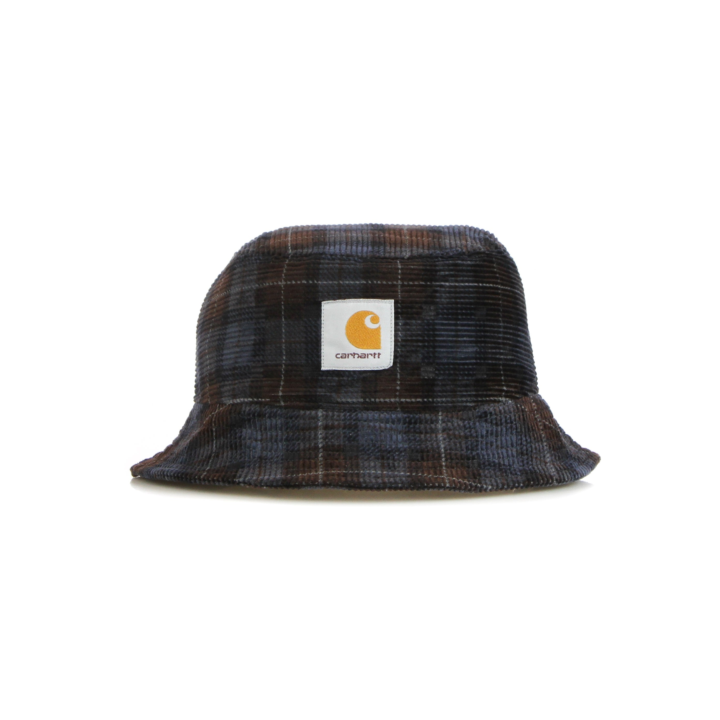 Carhartt Wip, Cappello Da Pescatore Uomo Cord Bucket Hat, Check Print/tobacco