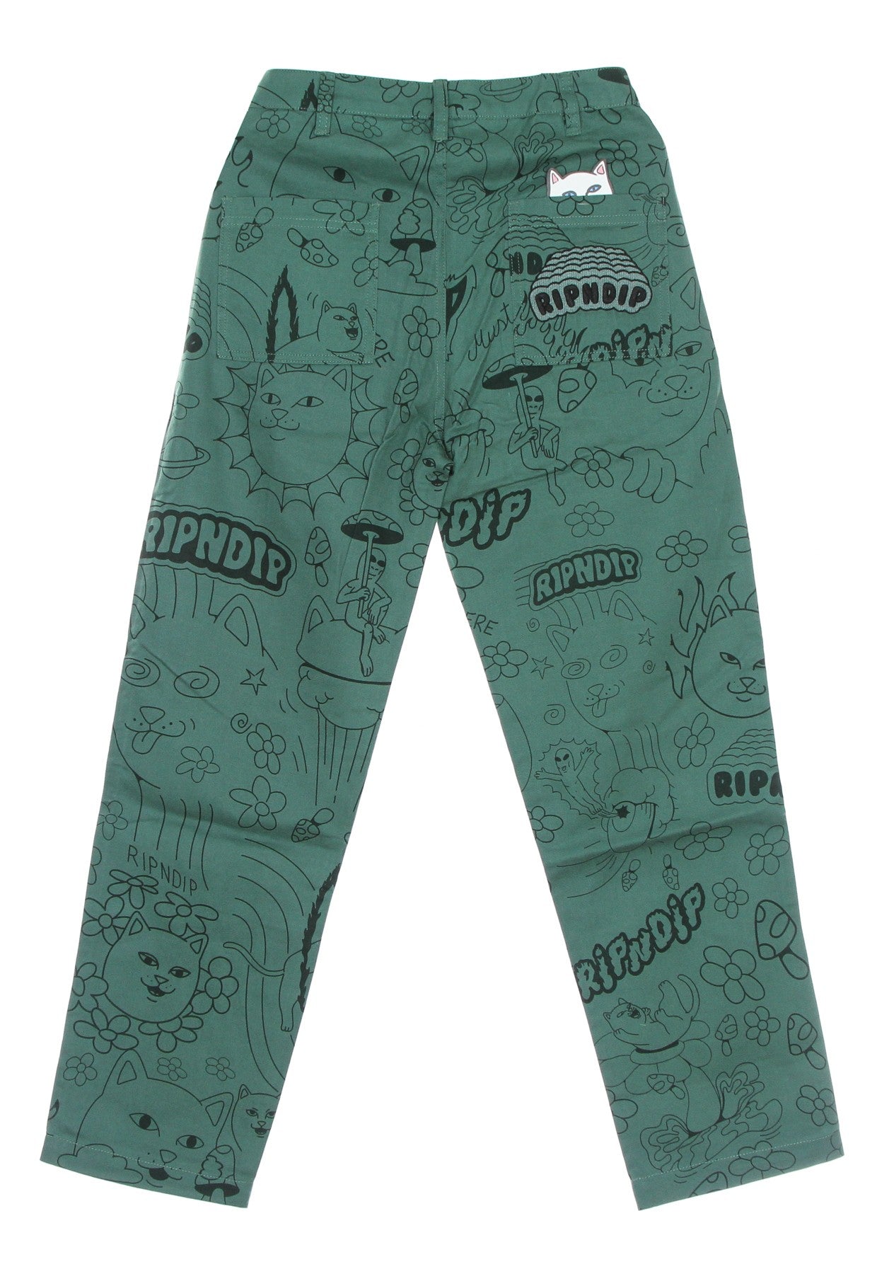 Pantalone Lungo Uomo Scribble Cotton Twill Pants Forest Green