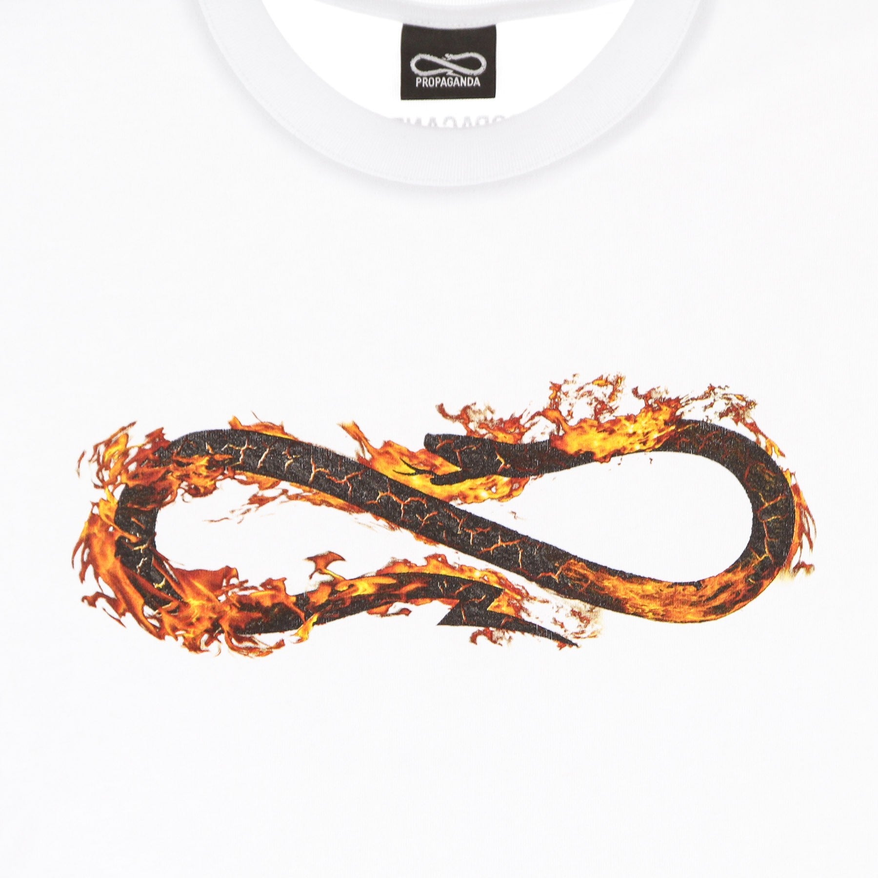 Maglietta Uomo Logo Fire Tee White