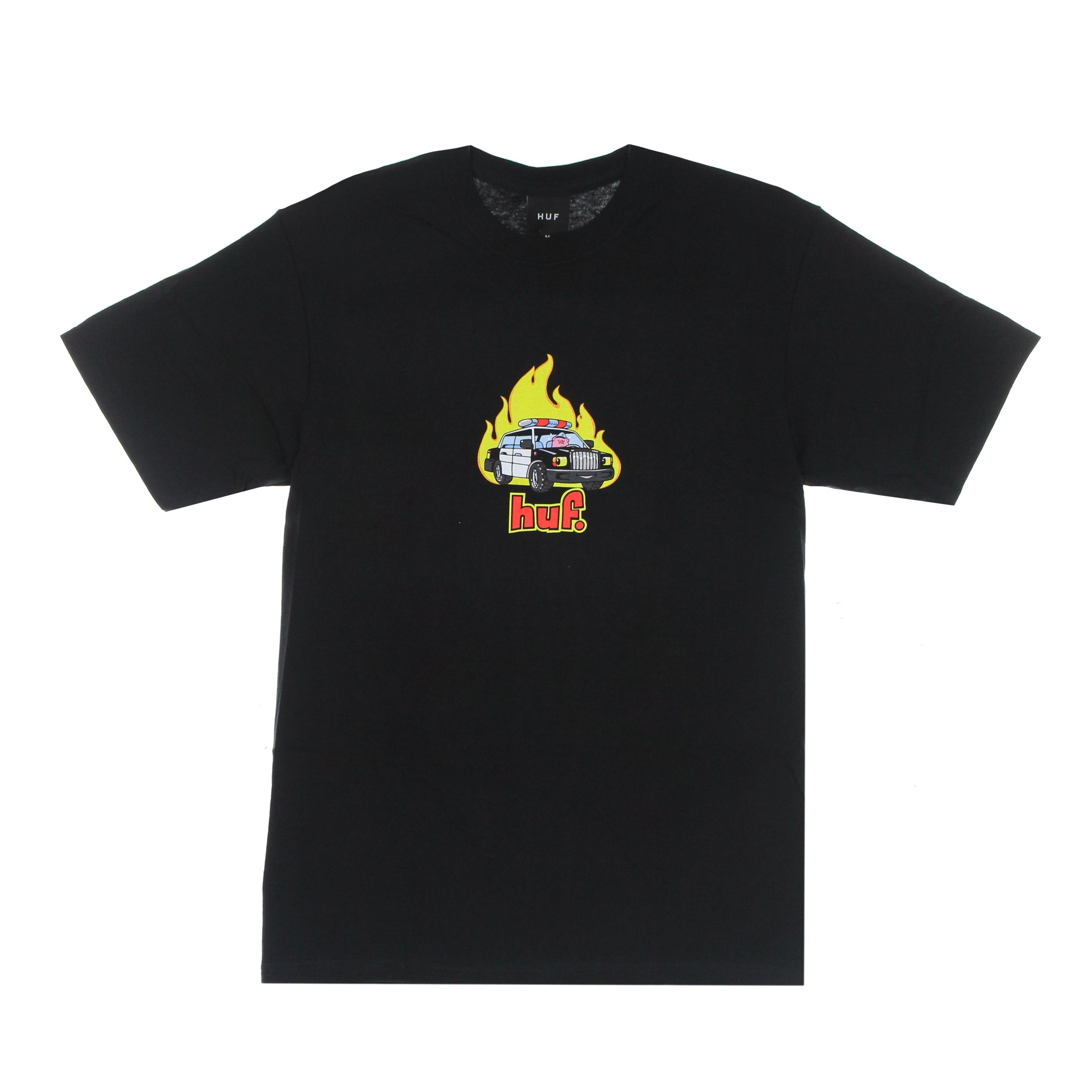 Huf, Maglietta Uomo Roasted Tee, Black