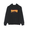 Thrasher, Felpa Cappuccio Ragazzo Flame Hood, Black/yellow