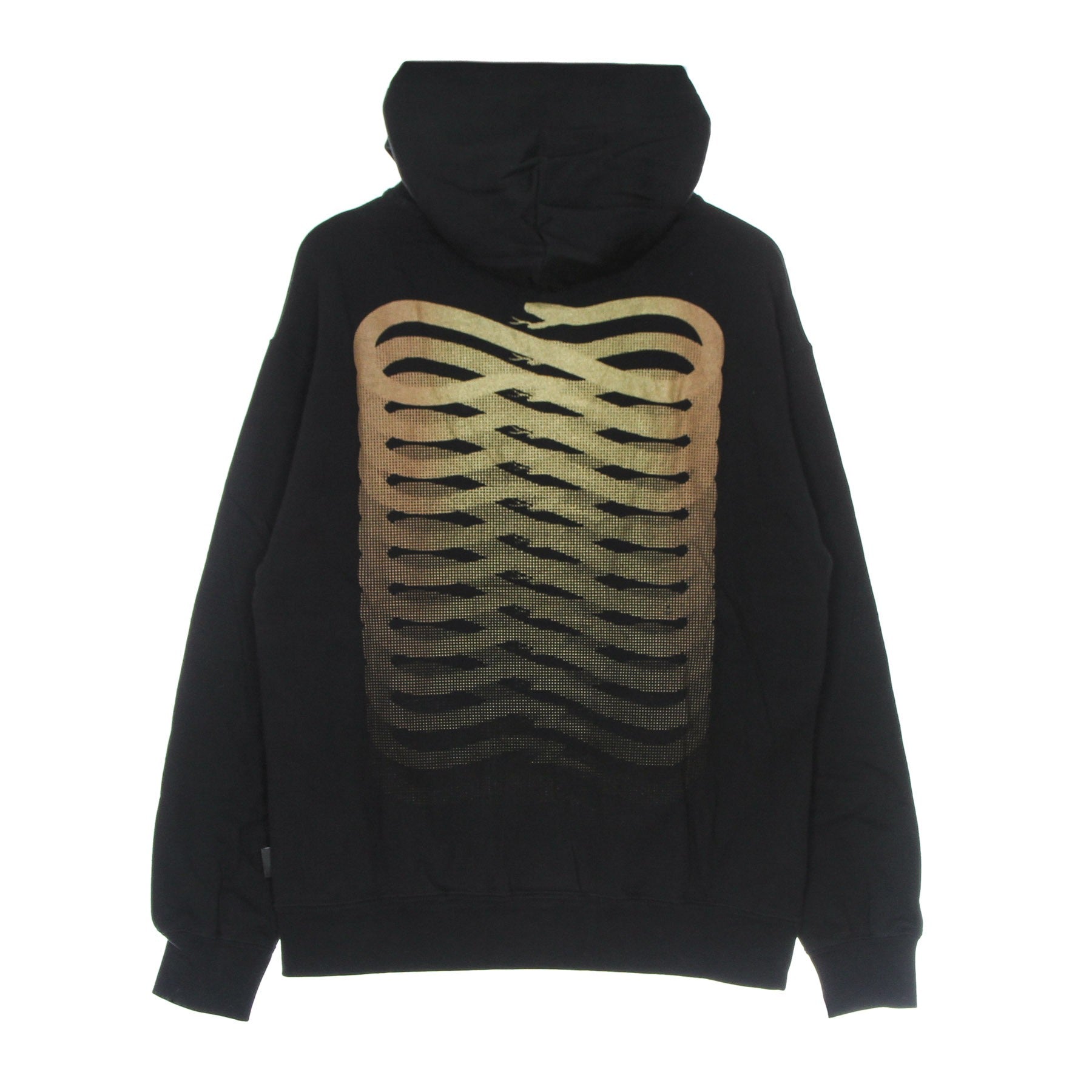 Propaganda, Felpa Cappuccio Uomo Ribs Metal Hoodie, Black/gold