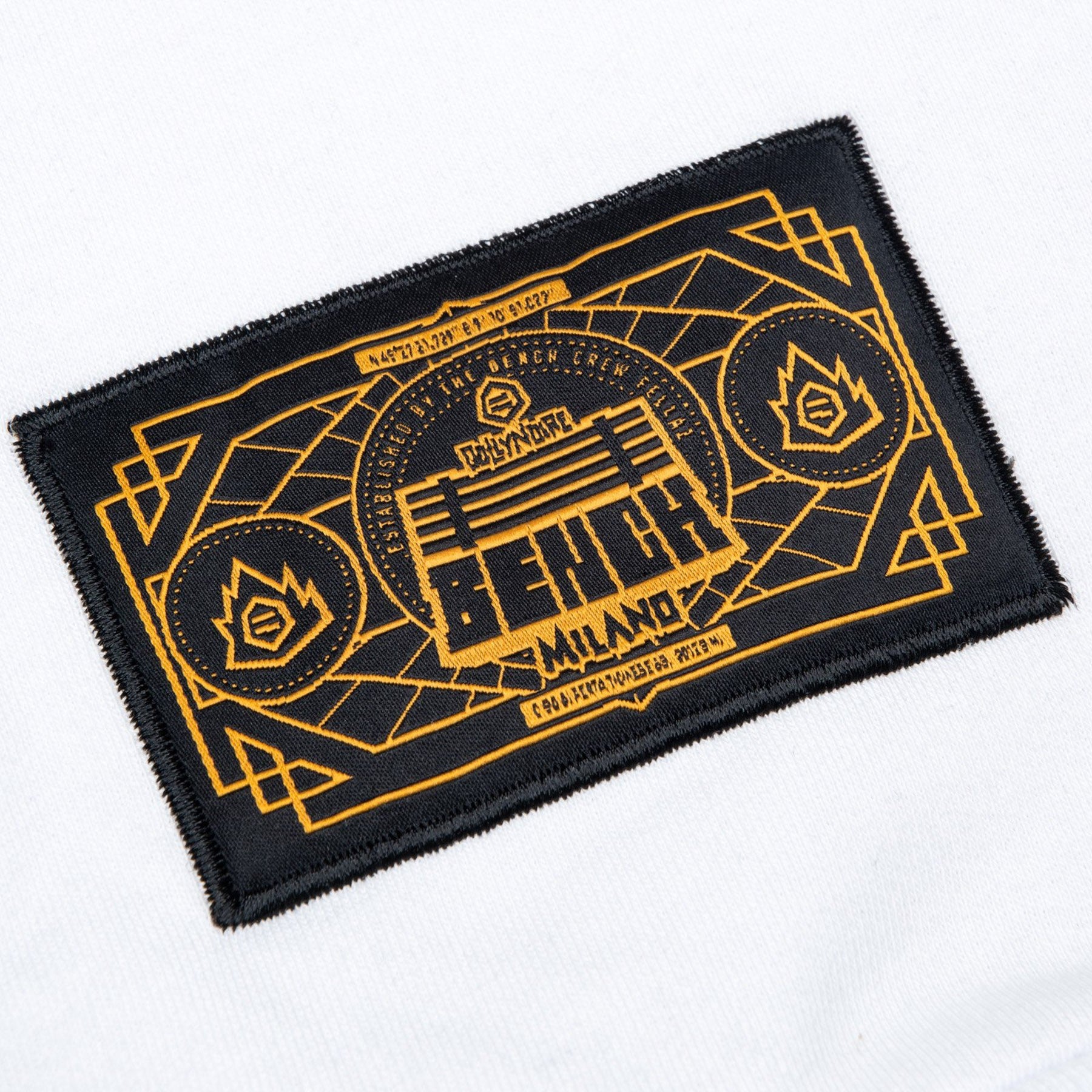 Felpa Cappuccio Uomo Bench Duomo Rovesciato Hoodie Oversize White/grey