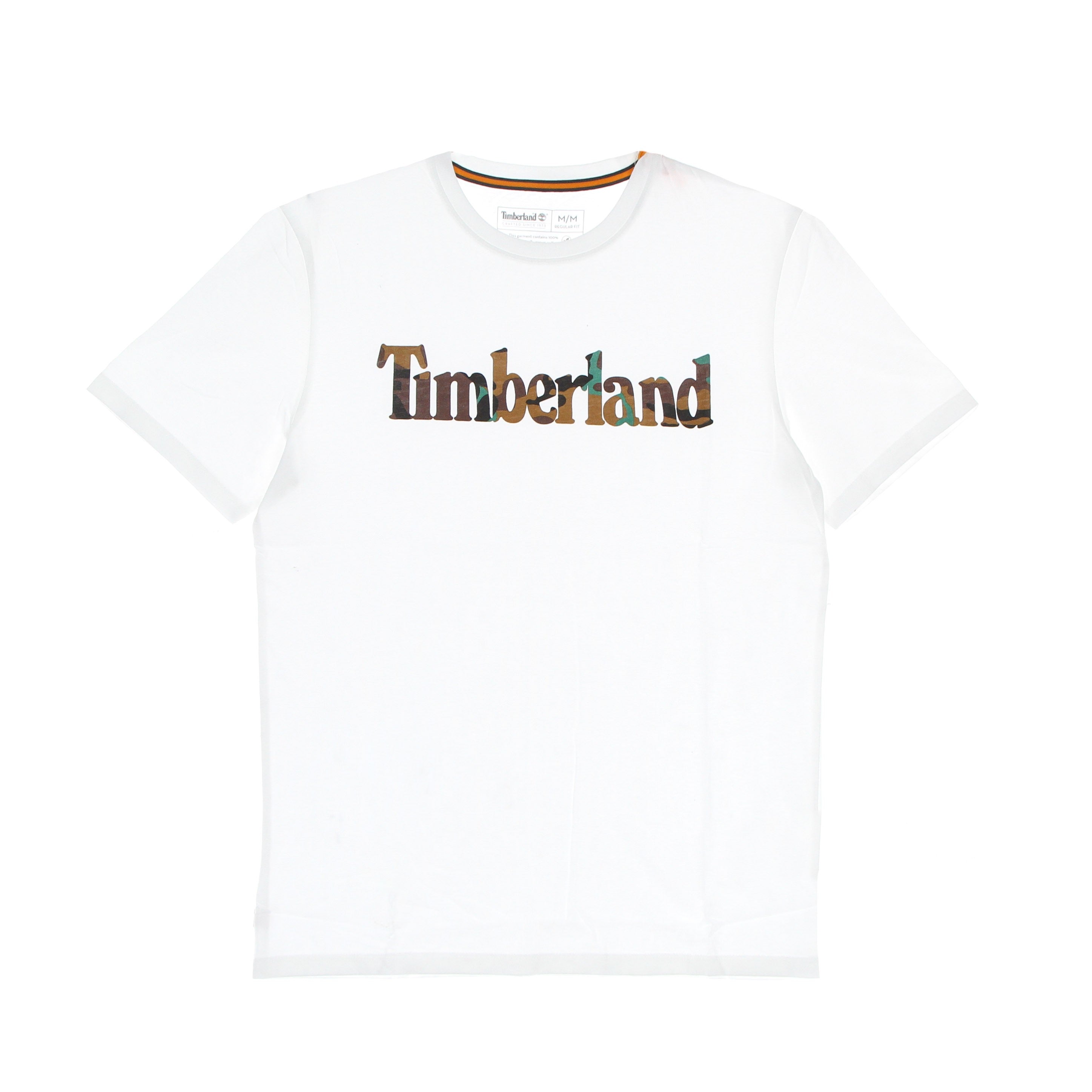 Timberland, Maglietta Uomo Camo Linear Tee, White