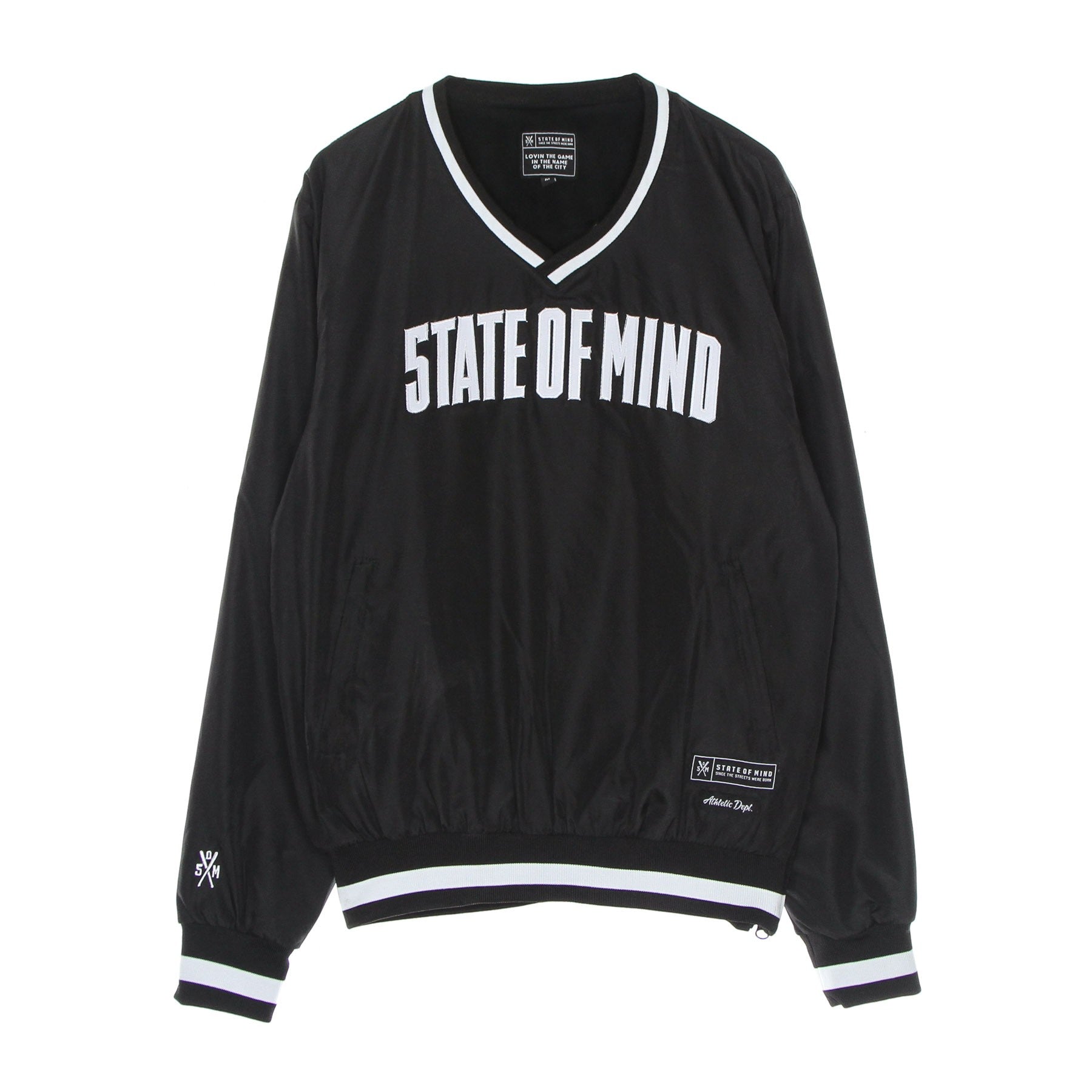 5tate Of Mind, Felpa College Uomo Campus Fleece Crewneck, Black