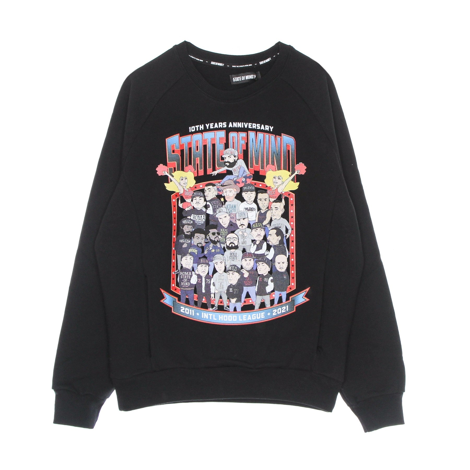 Men's Crewneck Sweatshirt 10th Years Anniversary League Crewneck Black