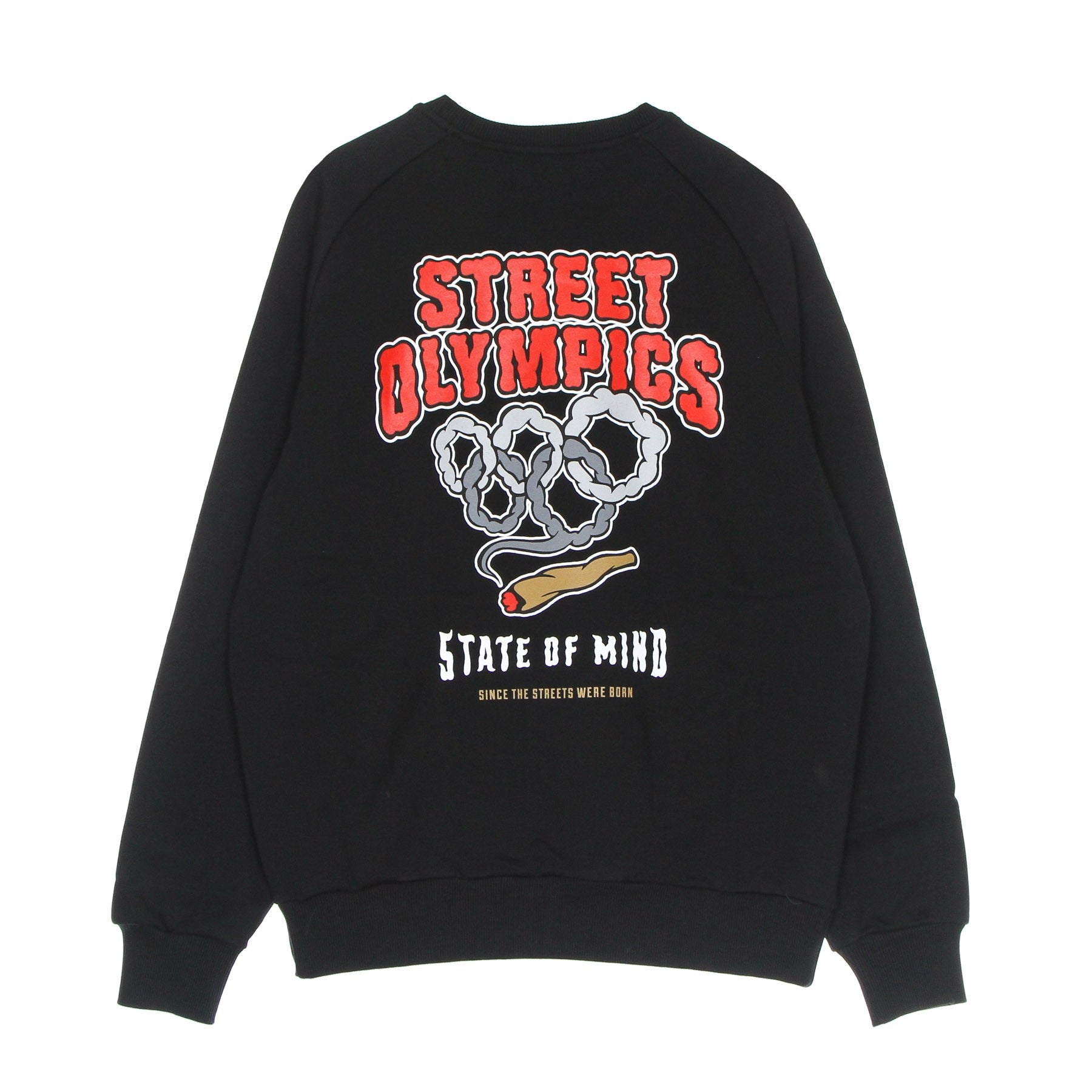 5tate Of Mind, Felpa Girocollo Uomo Street Olympics Crewneck, Black