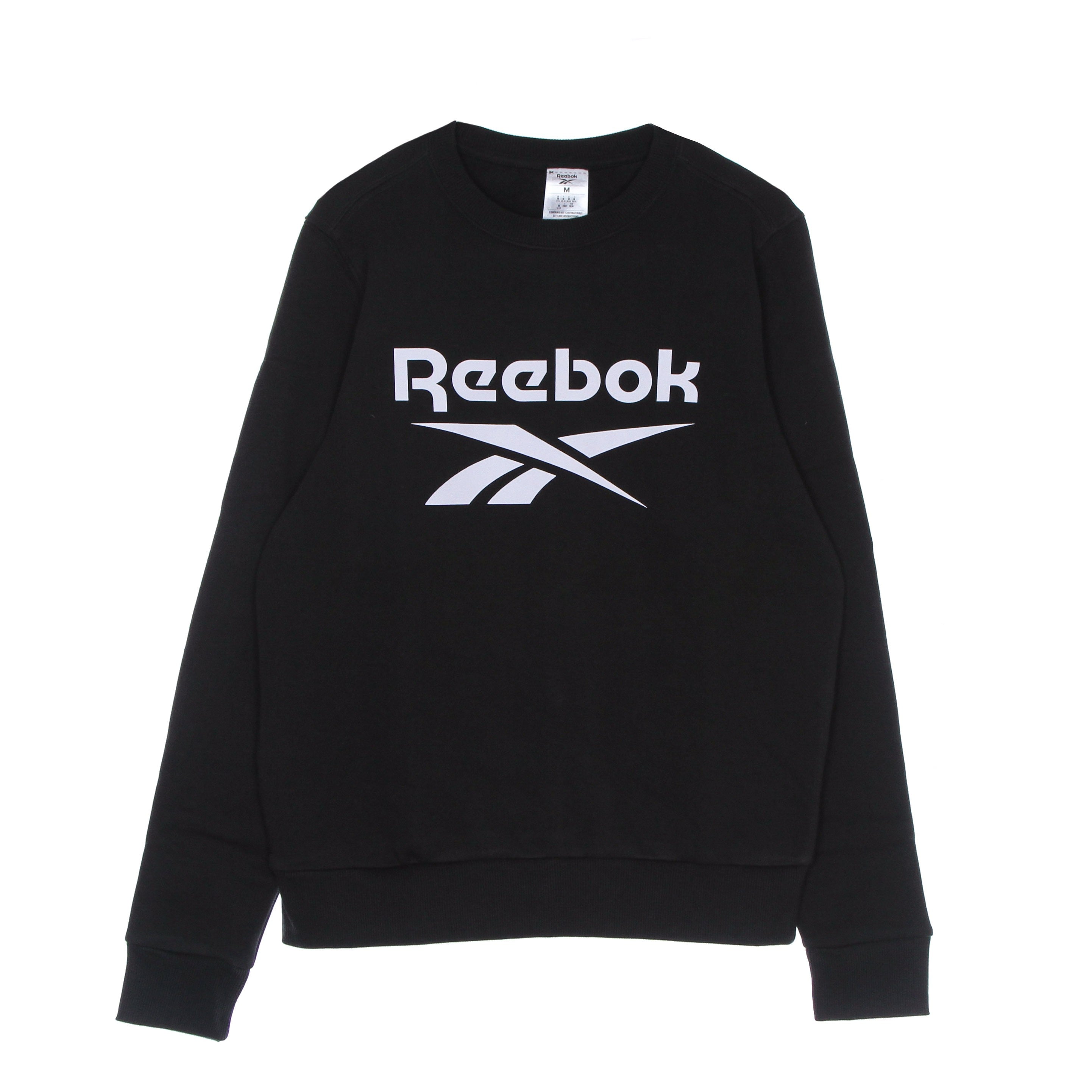 Reebok, Felpa Girocollo Uomo Ri Bl Fleece Crew, Black