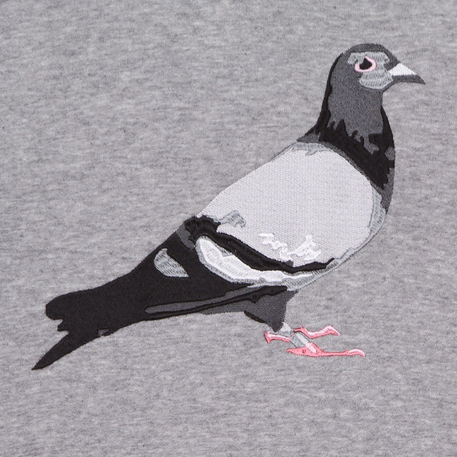 Felpa Cappuccio Uomo Pigeon Logo Hoodie Athletic Grey