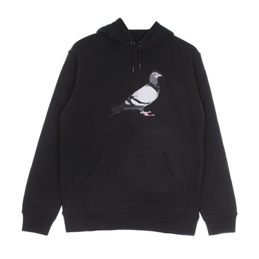 Felpa Cappuccio Uomo Pigeon Logo Hoodie Black