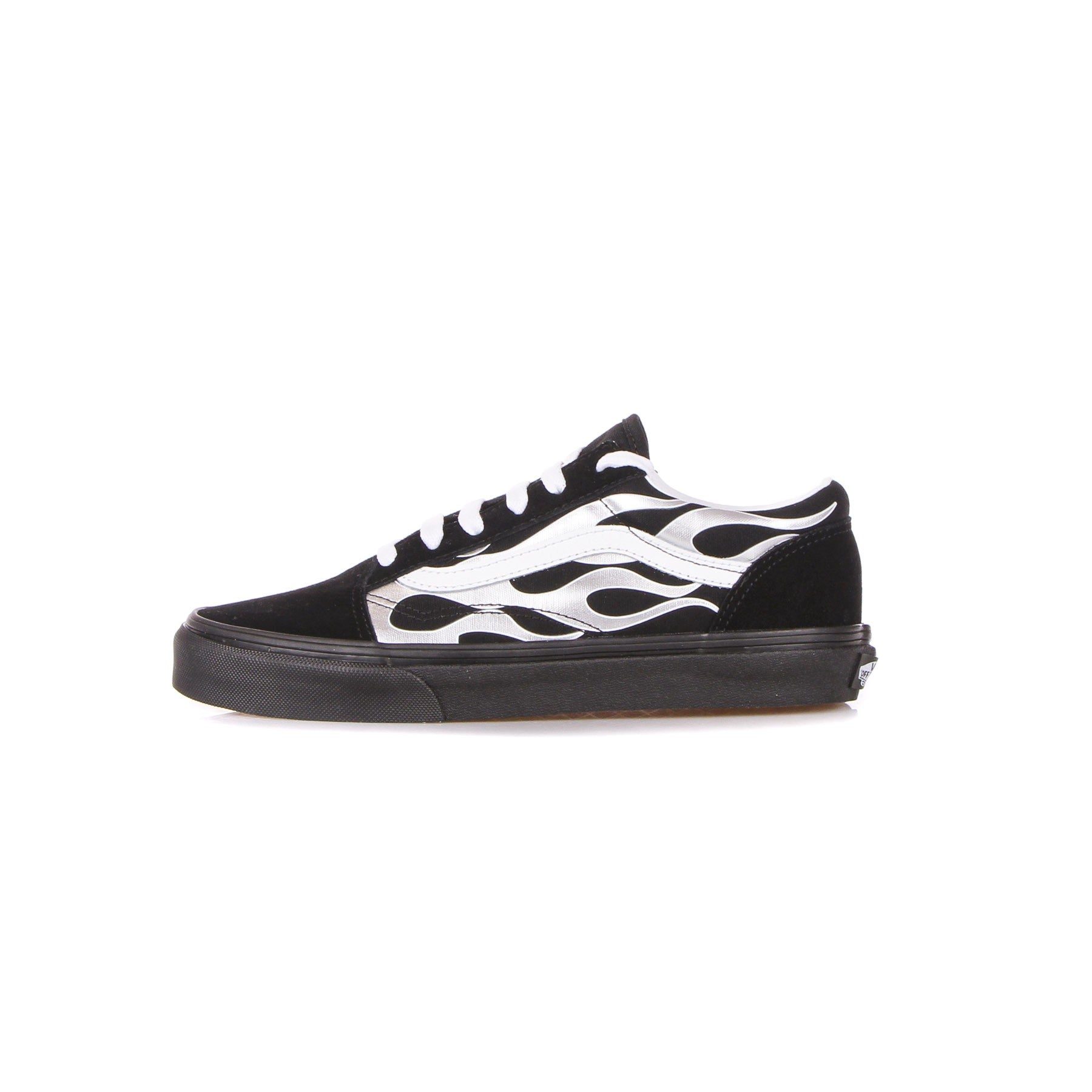 Vans, Scarpa Bassa Ragazzo Old Skool (metallic Flame), Black/silver