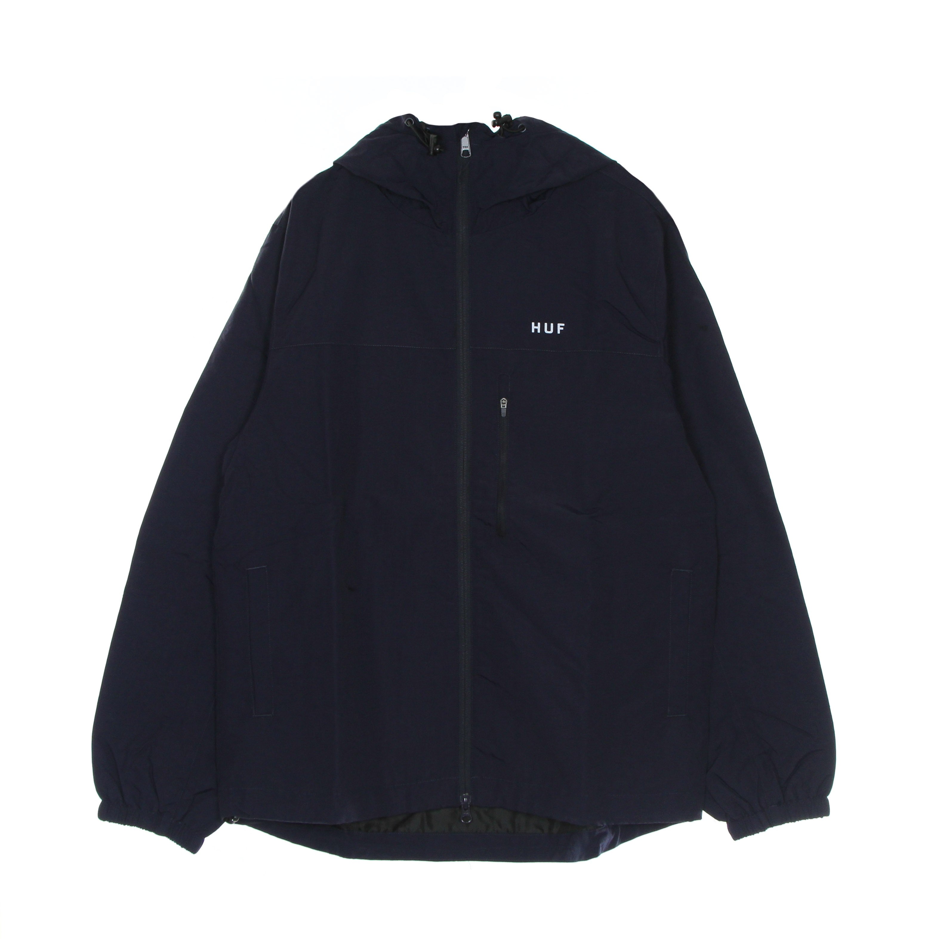 Huf, Giacca A Vento Uomo Essentials Zip Standard Shell, Navy