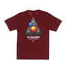 Huf, Maglietta Uomo Video Format Triple Triangle Tee, Cardinal