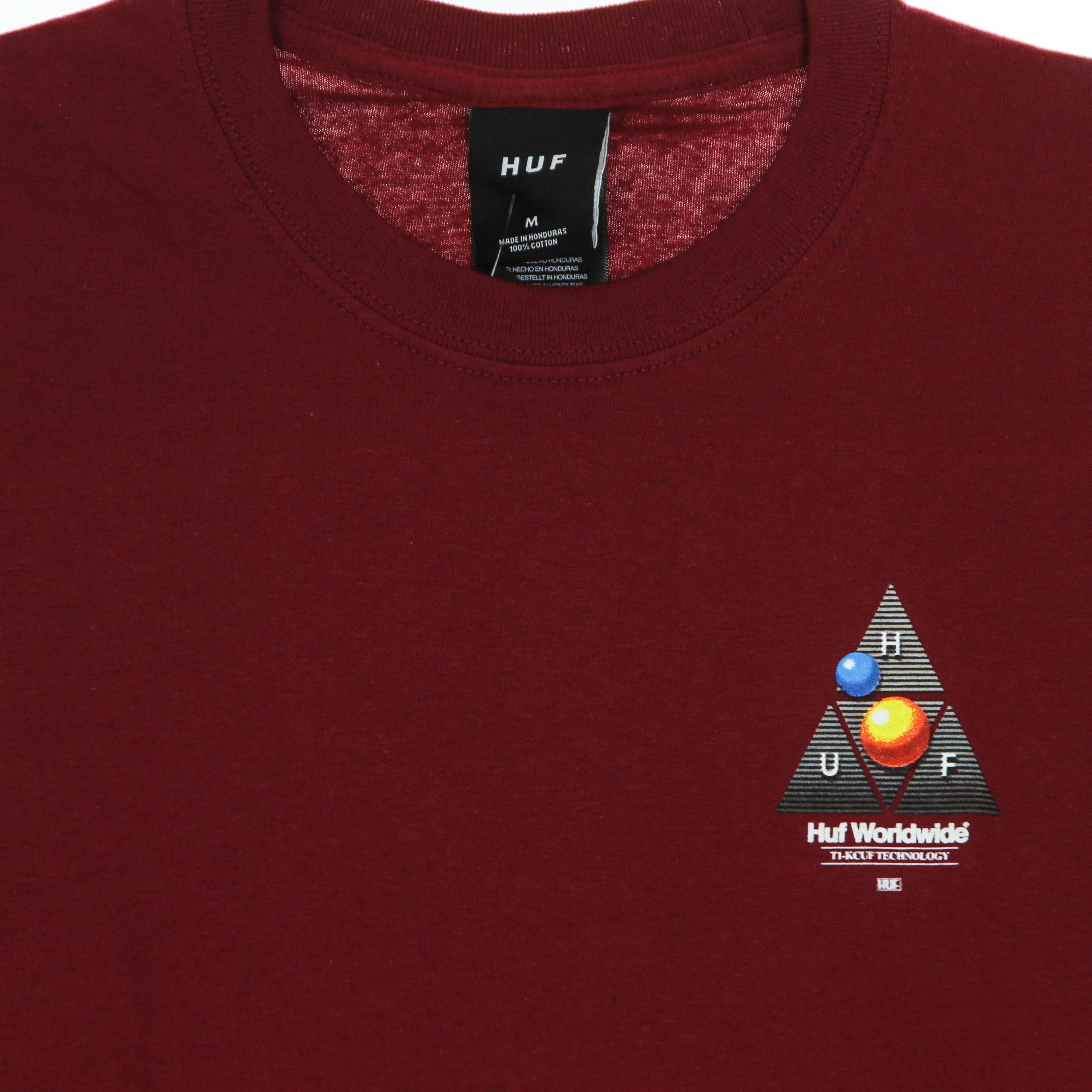 Huf, Maglietta Uomo Video Format Triple Triangle Tee, 