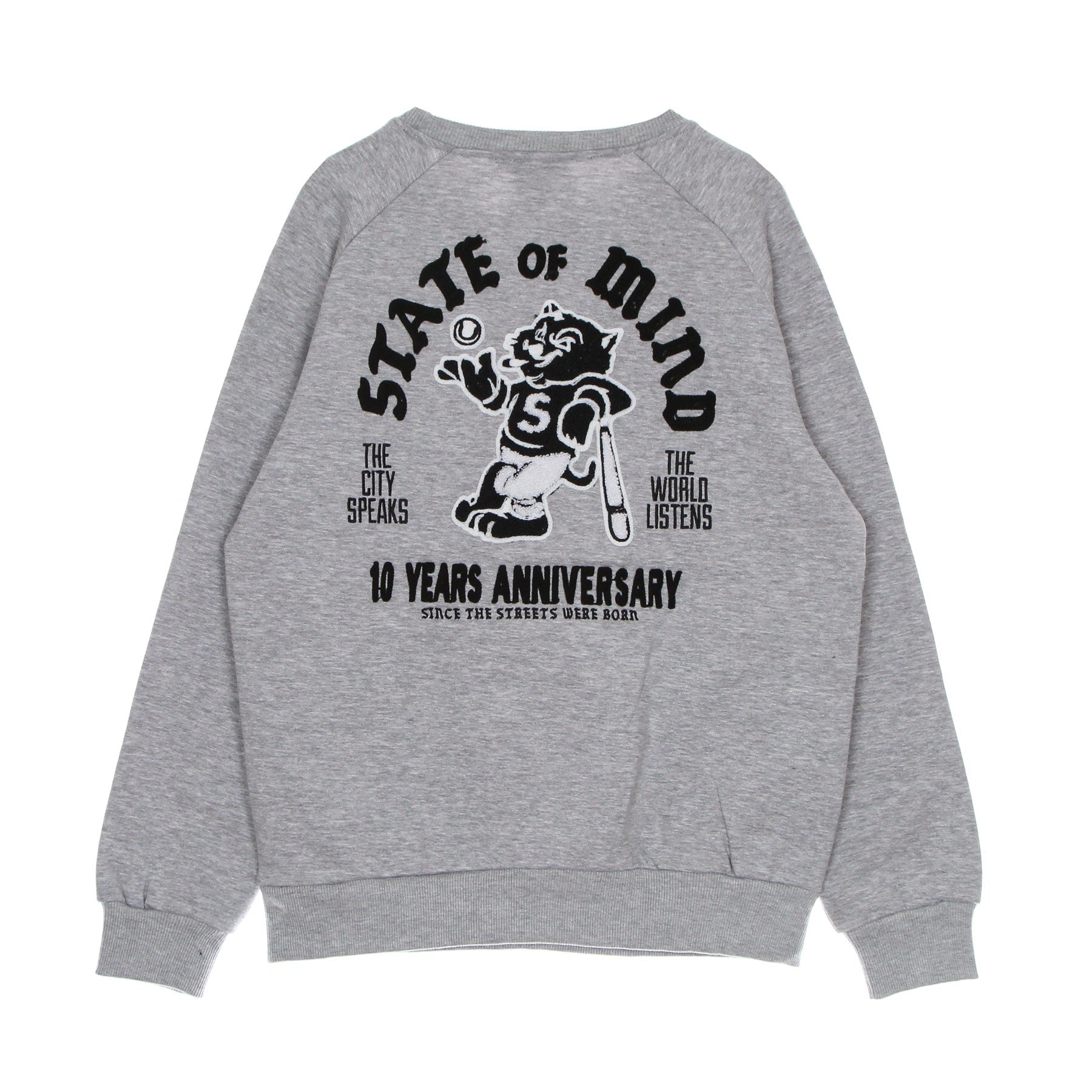 Men's Crewneck Sweatshirt Ten Years Anniversary Crewneck Grey Melange