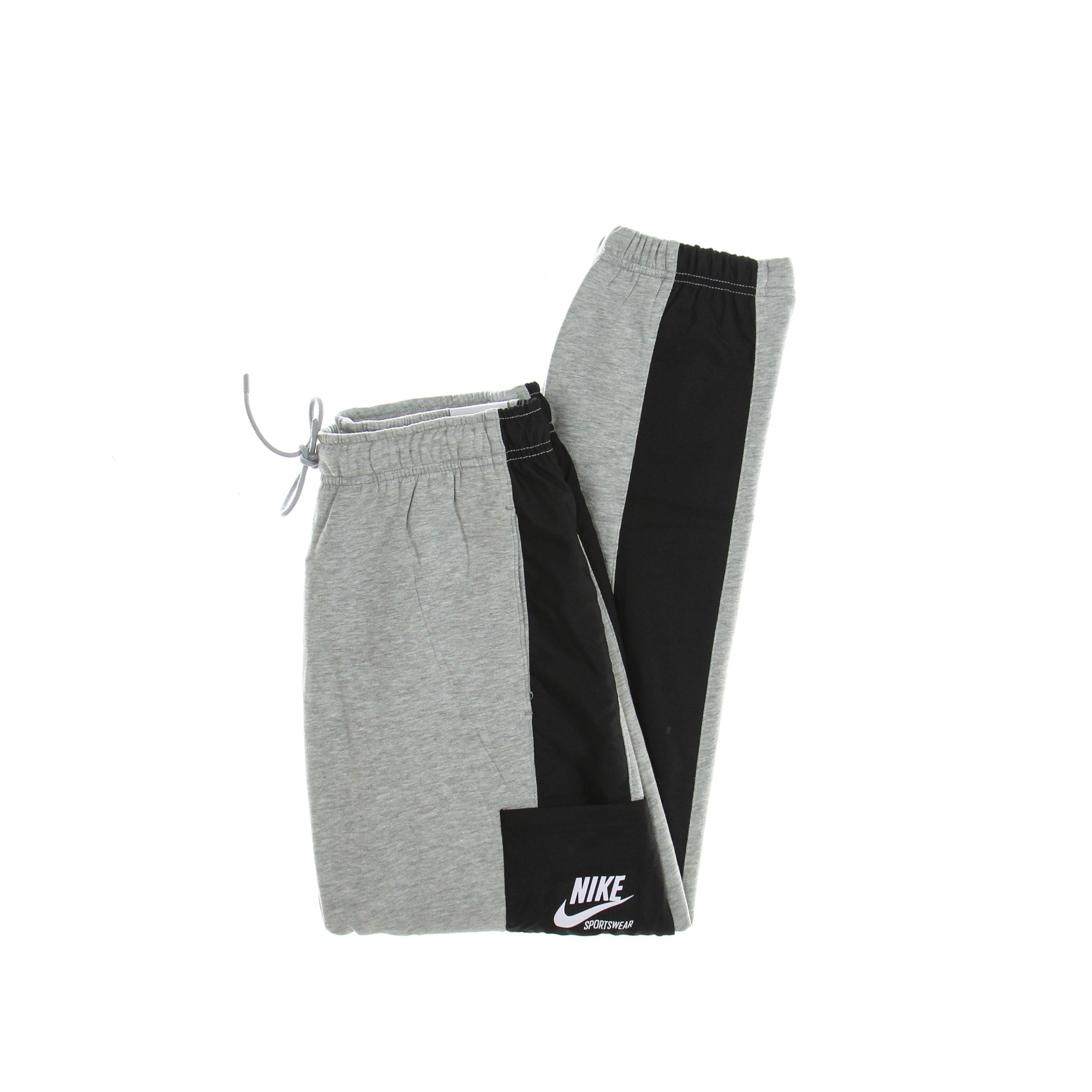 Nike, Pantalone Tuta Felpato Donna W Fleece Mr Jogger Heritage, Dk Grey Heather/black/white/white