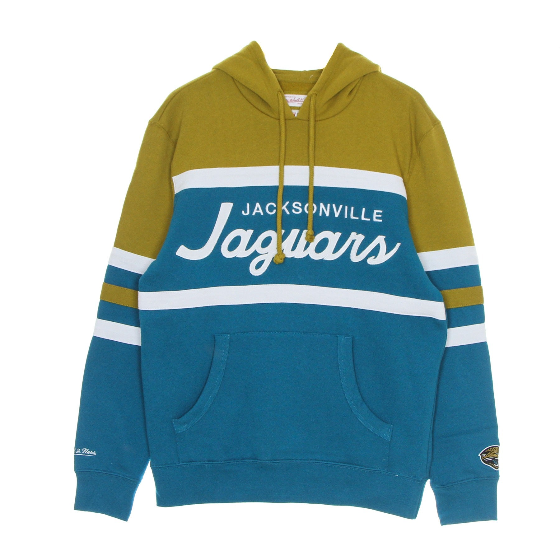 Mitchell & Ness, Felpa Cappuccio Uomo Nfl Head Coach Hoody Jacjag, Original Team Colors