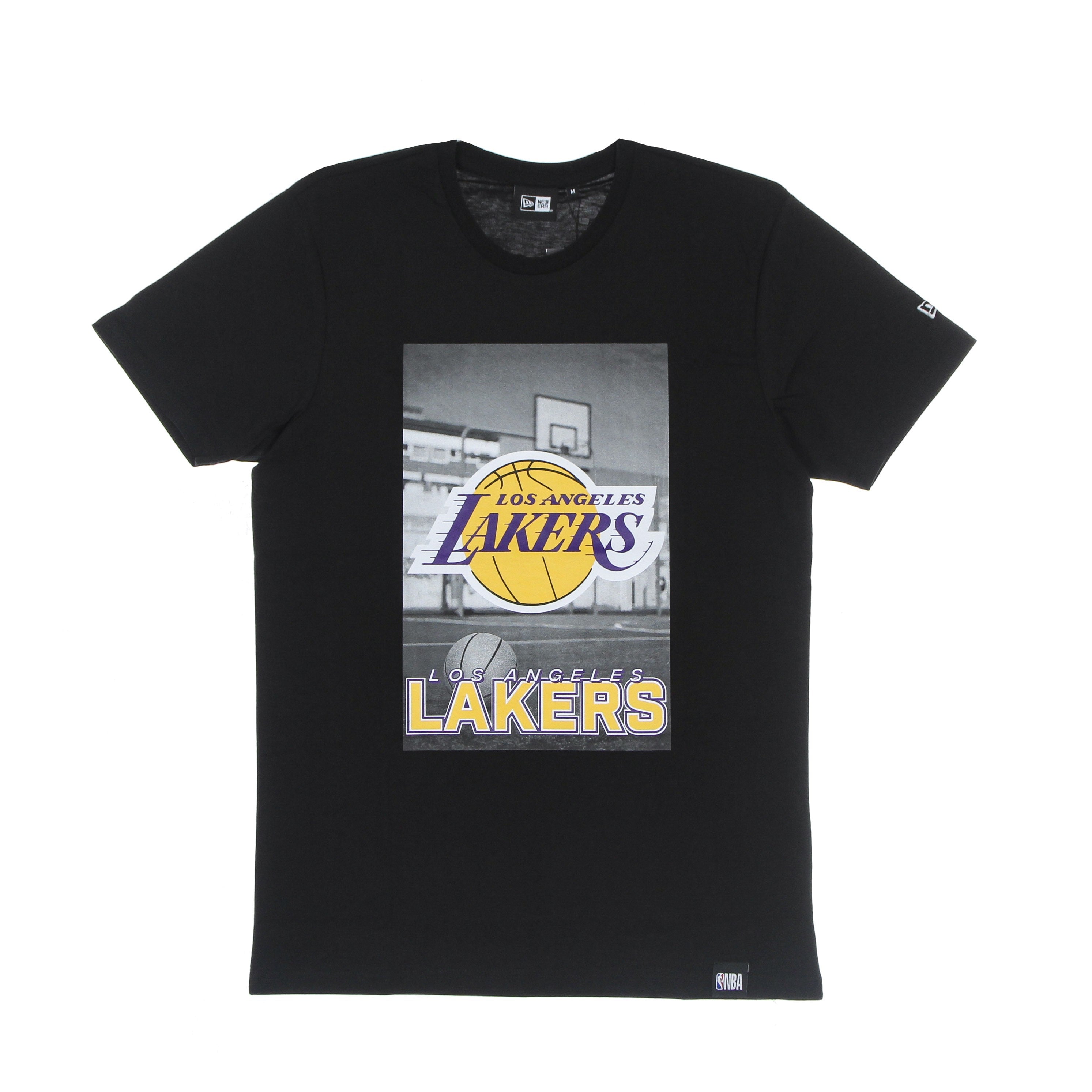 New Era, Maglietta Uomo Nba Photographic Tee Loslak, Black