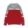 Mitchell & Ness, Felpa Cappuccio Uomo Nfl Head Coach Hoody Kanchi, Grey/red