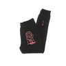 Doomsday, Pantalone Tuta Felpato Uomo Rose Embroidery Sweatpants, Black