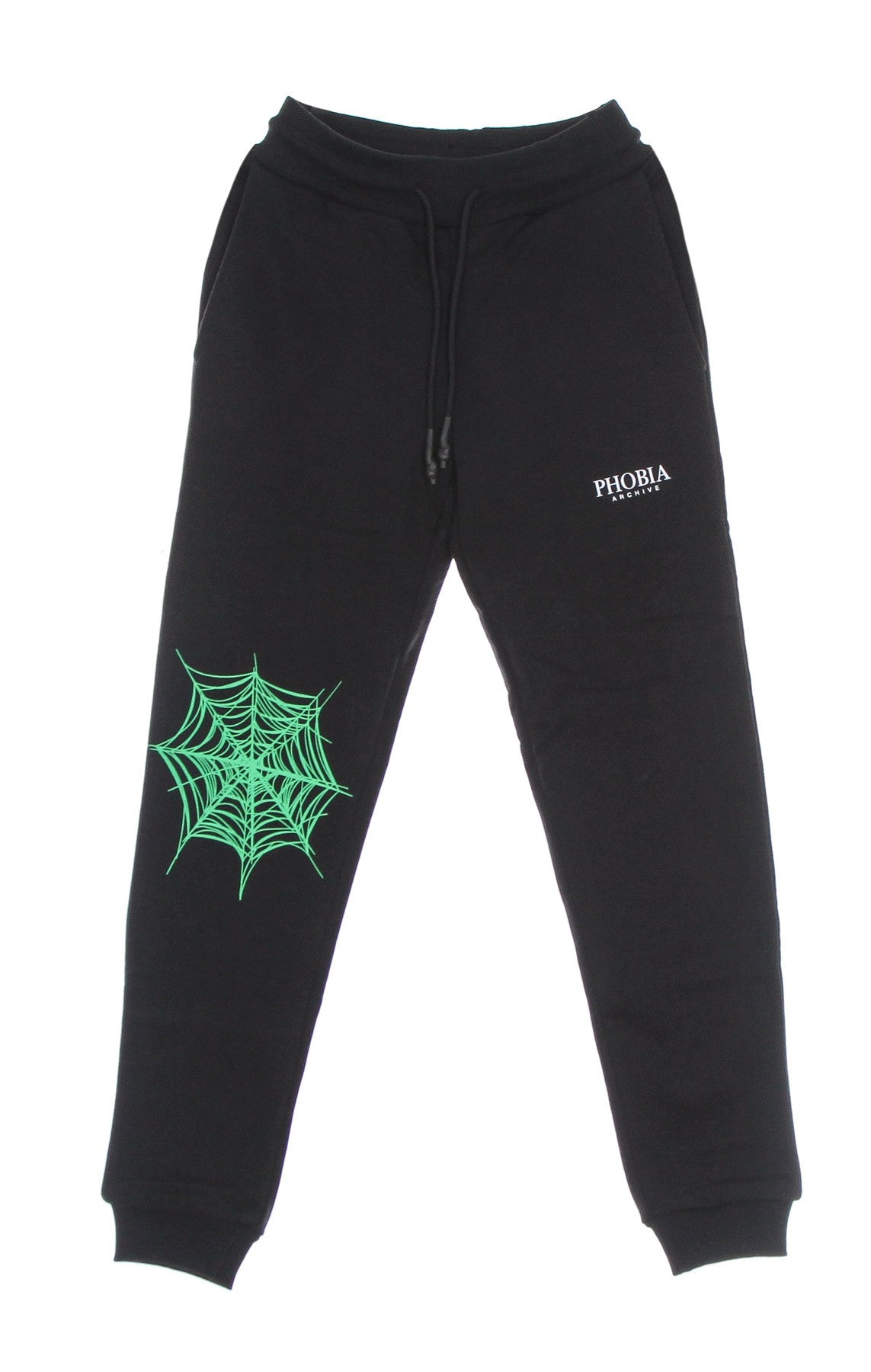 Phobia, Pantalone Tuta Leggero Uomo Green Cobweb Print Pants, 