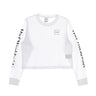 Huf, Maglietta Manica Lunga Corta Donna Domestic L/s Crop Tee, White