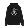 New Era, Felpa Cappuccio Uomo Nfl Outline Logo Po Hoodie Lasrai, Black/white