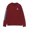 Huf, Felpa Girocollo Uomo Prism Triple Triangle Crew, Bloodstone