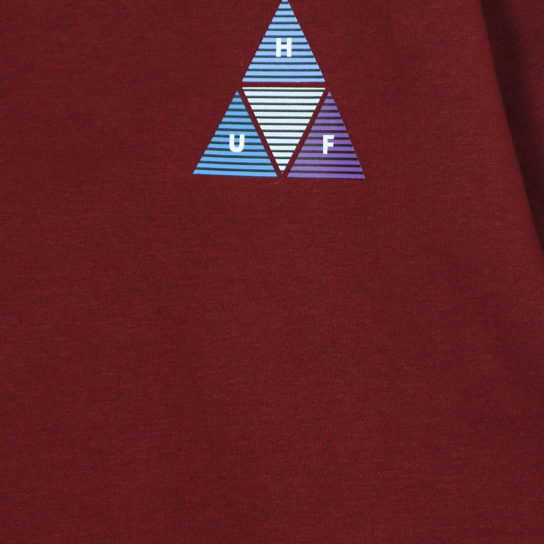 Huf, Felpa Girocollo Uomo Prism Triple Triangle Crew, 