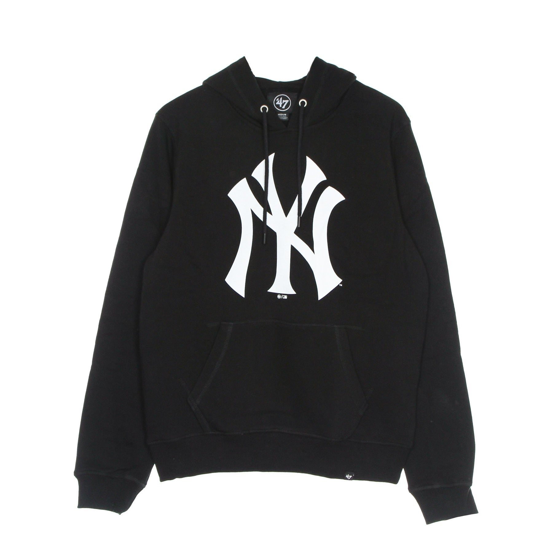 47 Brand, Felpa Cappuccio Uomo Mlb Imprint Burnside Hoodie Neyyan, Jet Black