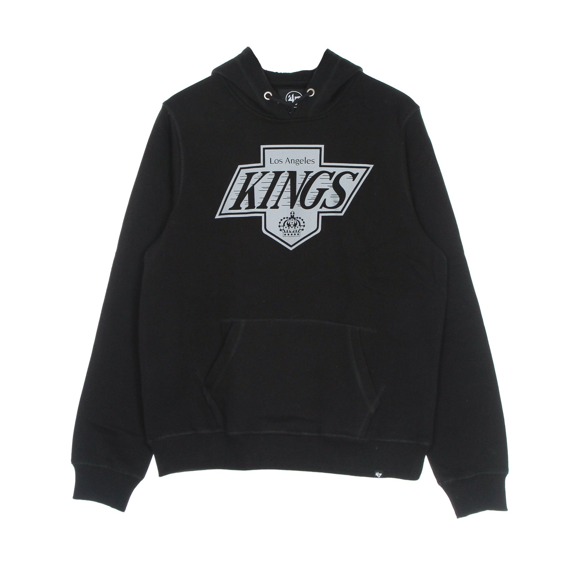 47 Brand, Felpa Cappuccio Uomo Nhl Imprint Burnside Hood Loskin, Jet Black