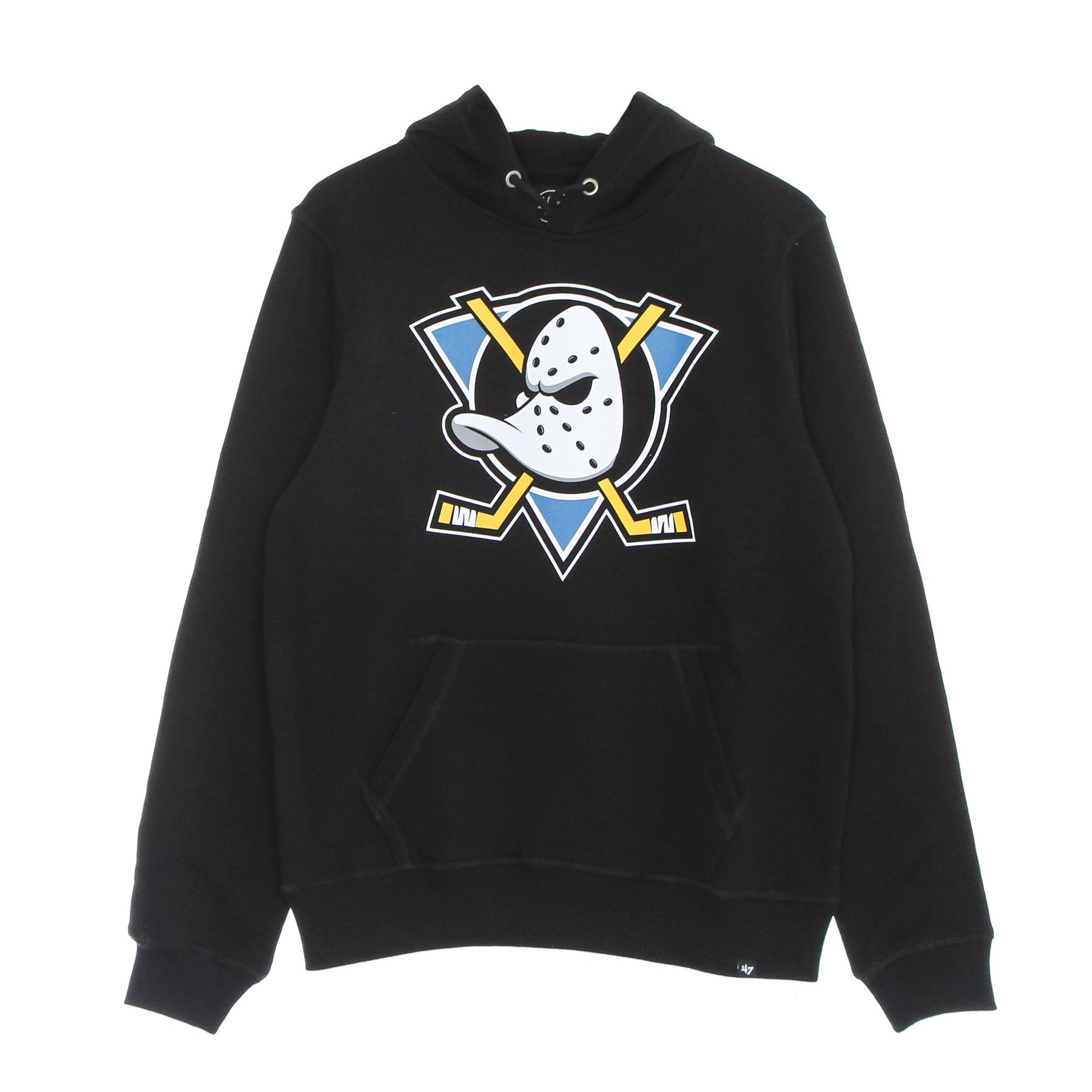 47 Brand, Felpa Cappuccio Uomo Nhl Imprint Burnside Hood Anaduc, Jet Black