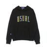 Usual, Felpa Cappuccio Uomo Stripe Hoodie, Black