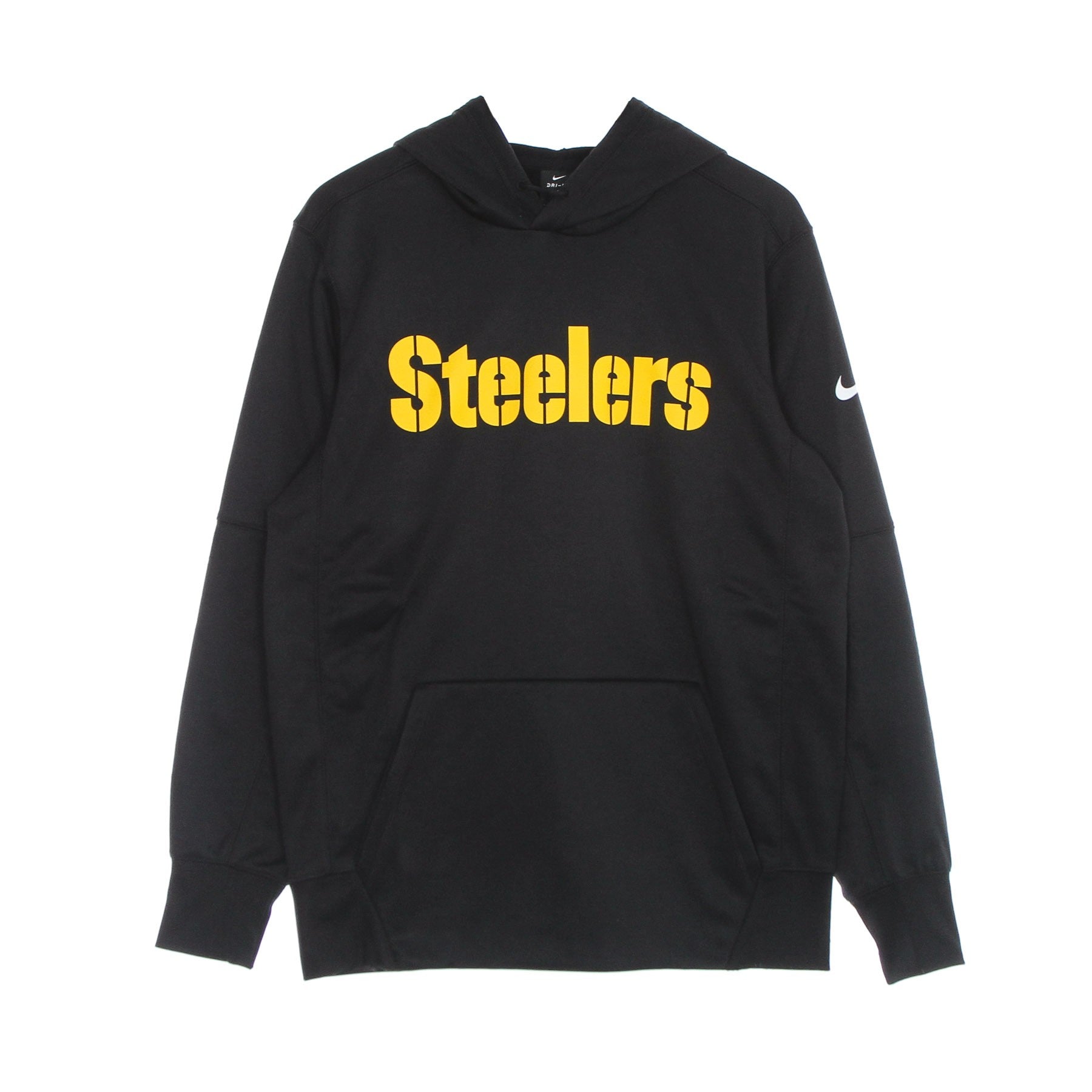 Nike Nfl, Felpa Cappuccio Uomo Nfl Wordmark Therma Pullover Hoodie Pitste, Black/original Team Colors