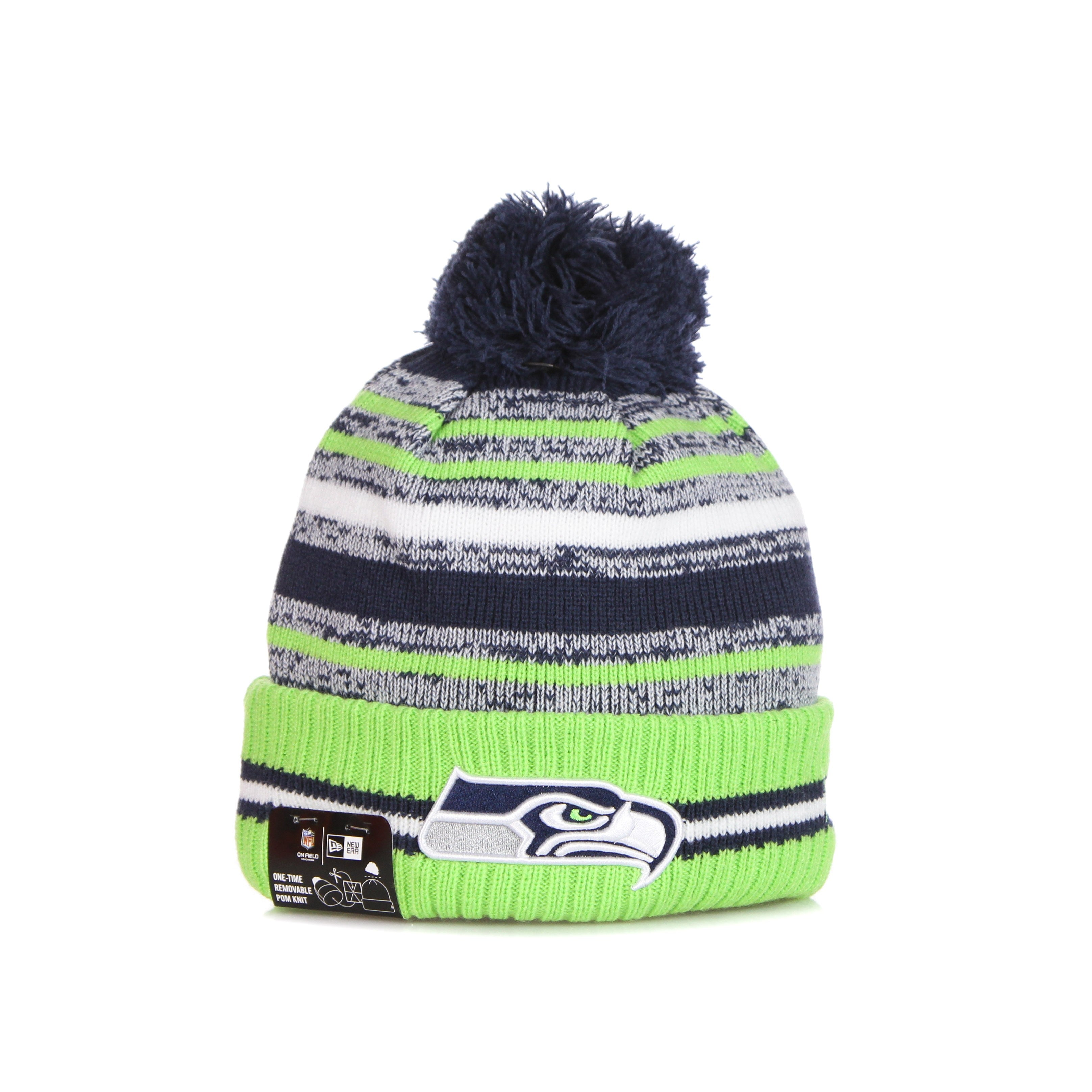 New Era, Cappello Pom Pom Uomo Nfl Sport Knit Seasea, Original Team Colors