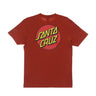Santa Cruz, Maglietta Uomo Classic Dot Chest Tee, Ketchup