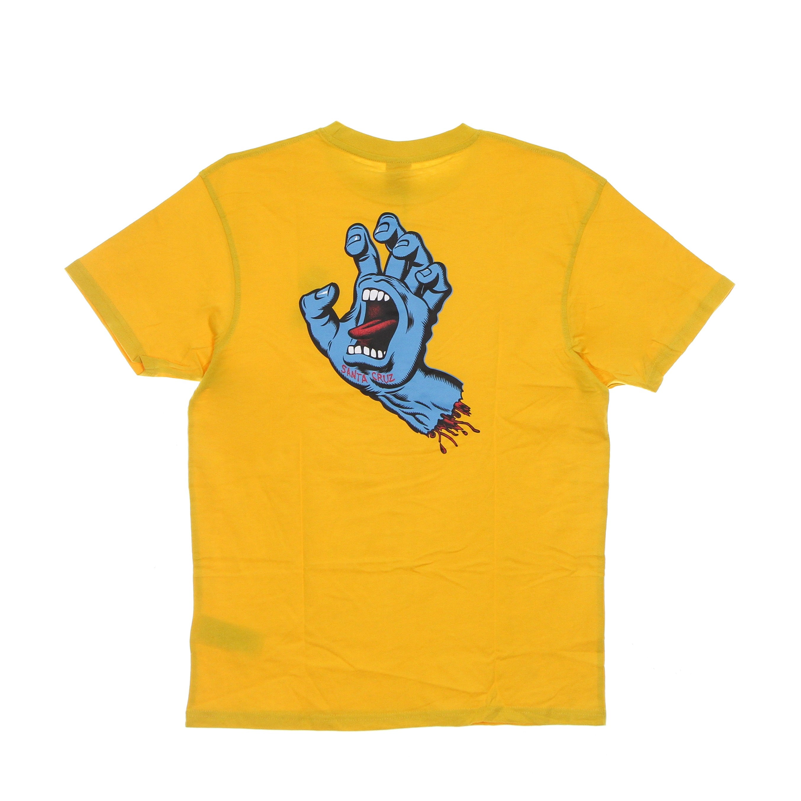 Santa Cruz, Maglietta Uomo Screaming Hand Chest Tee, Mustard