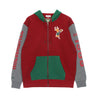 Mitchell & Ness, Felpa Cappuccio Zip Uomo Nba Full Zip Fleece Hardwood Classics Milbuc, Scarlet