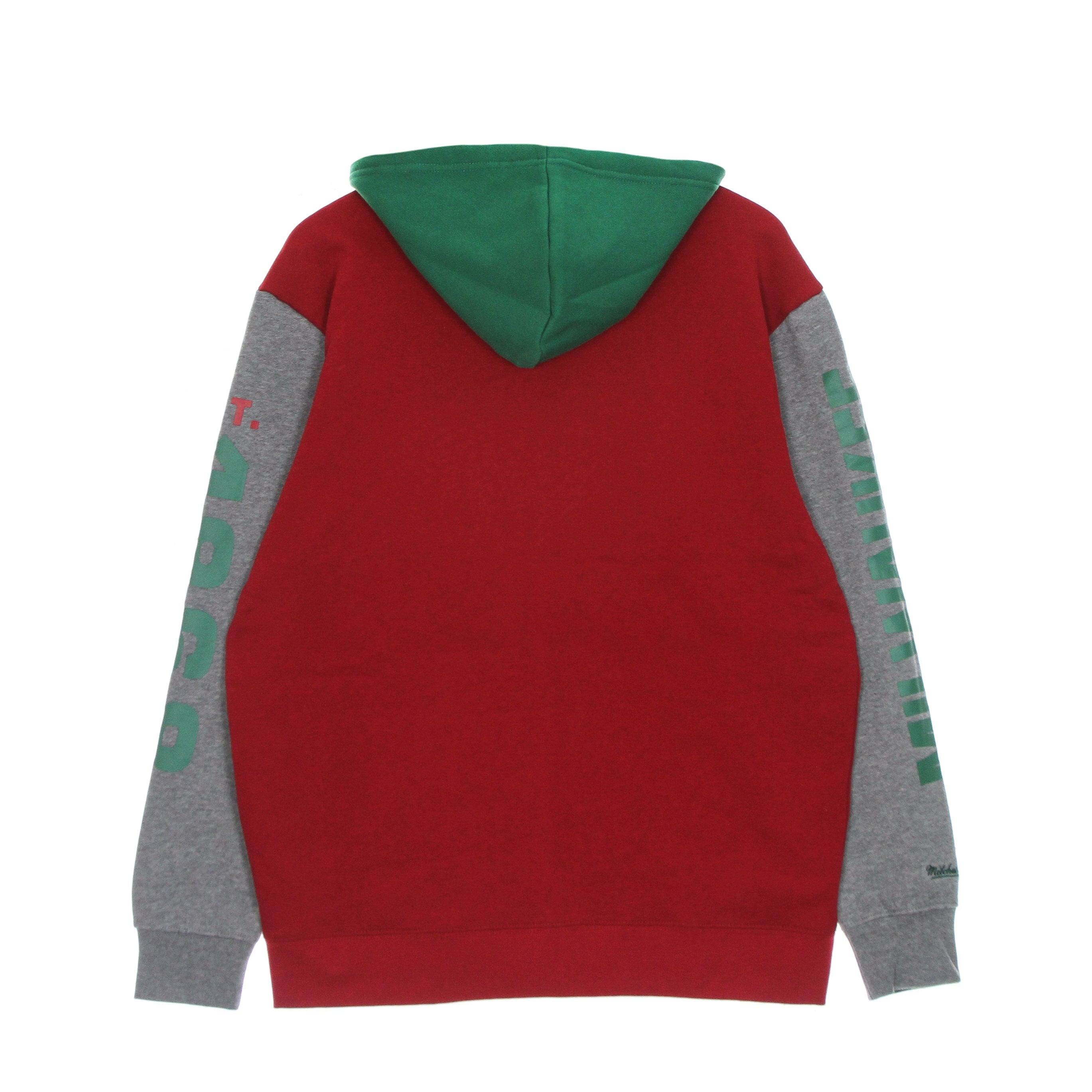 Mitchell & Ness, Felpa Cappuccio Zip Uomo Nba Full Zip Fleece Hardwood Classics Milbuc, 