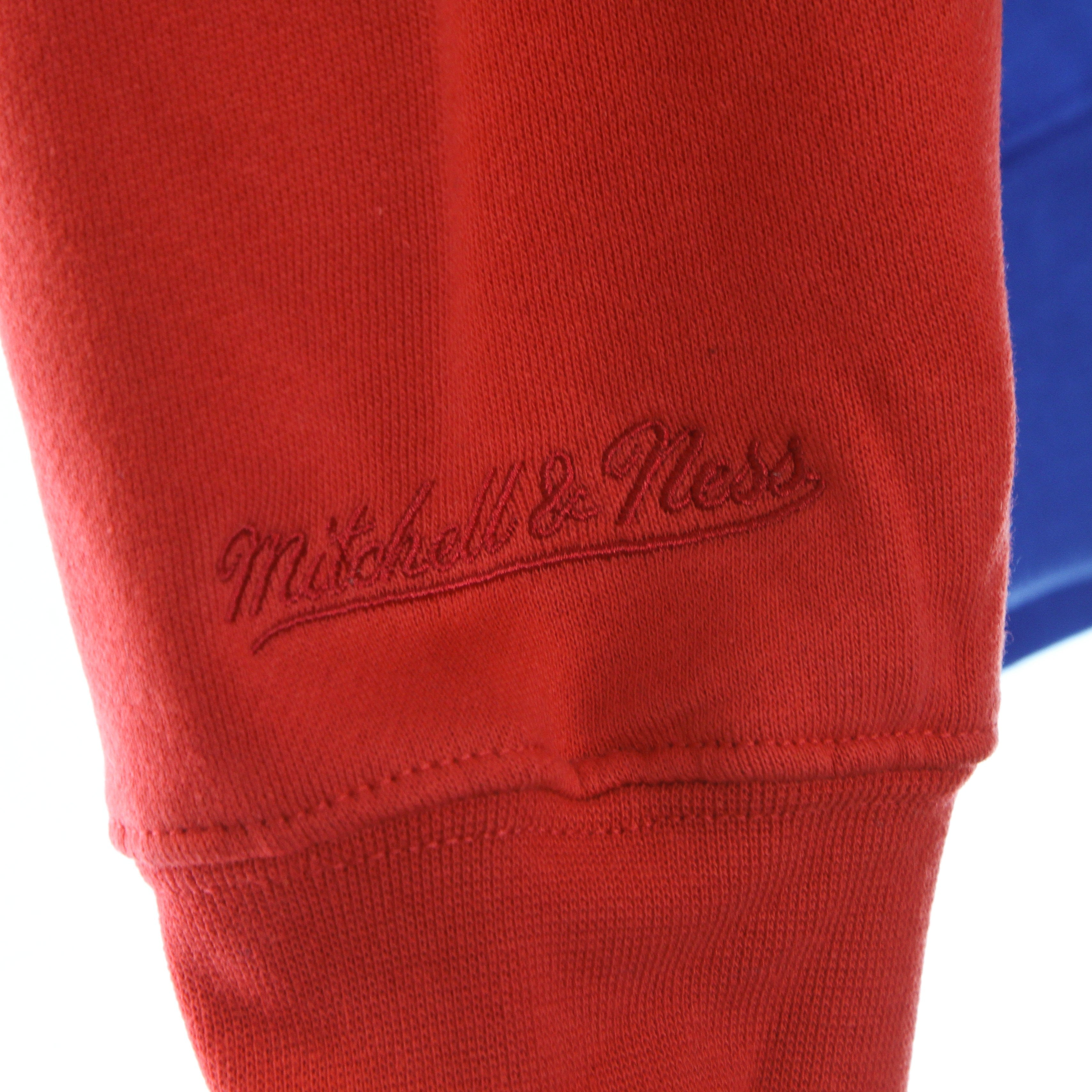 Mitchell & Ness, Felpa Cappuccio Uomo Nba Color Blocked Fleece Hoodie Loscli, Royal
